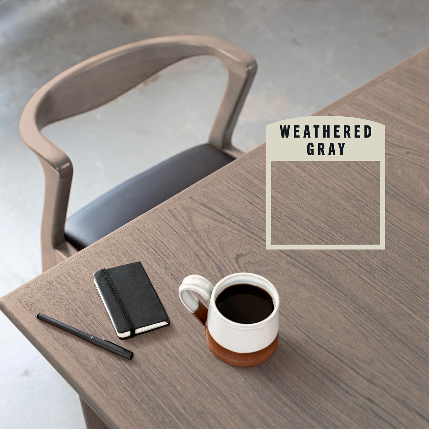 Varathane Premium Fast Dry Weathered Gray Wood Stain | Oil-Based, 1 Coat Color, 1 Hour Dry Time, Interior Wood Stain, Furniture, Cabinets, Doors, Covers Up to 275 Sq Ft, Quart