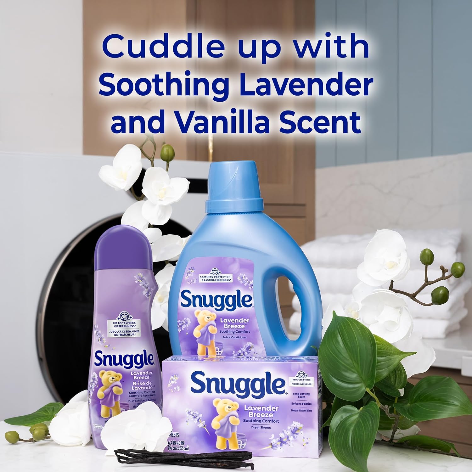Snuggle Dryer Sheets, Blue Sparkle , 230 Count | Long-Lasting Fresh Scent, Reduces Static and Wrinkles, Repels Pet Hair and Lint, HE Dryer Compatible
