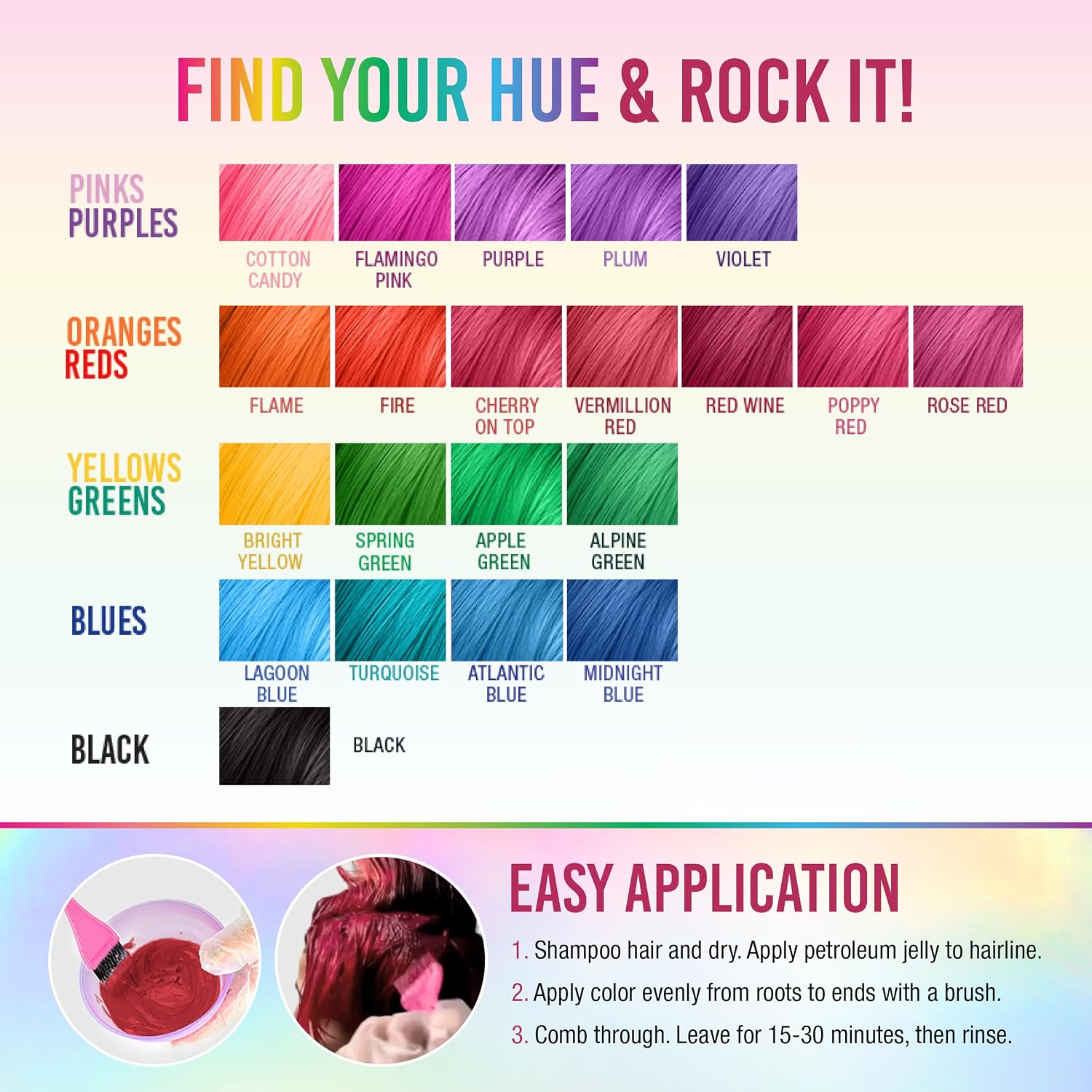 Punky Colour Flamingo Pink Semi Permanent Hair Color – Vibrant Pink Hair Dye, Vegan & Cruelty-Free Conditioning Formula, Lasts Up to 35 Washes, 3.5 fl oz