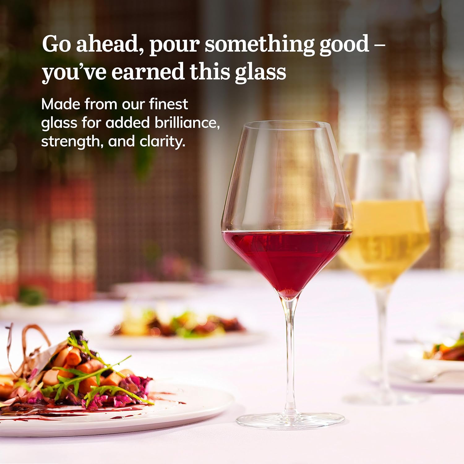 Libbey Signature Red Wine Glasses Set of 4, Seamless 24 Oz Wine Glasses for Cabernet, Merlot, and More, Stemmed Wine Glasses for All Occasions