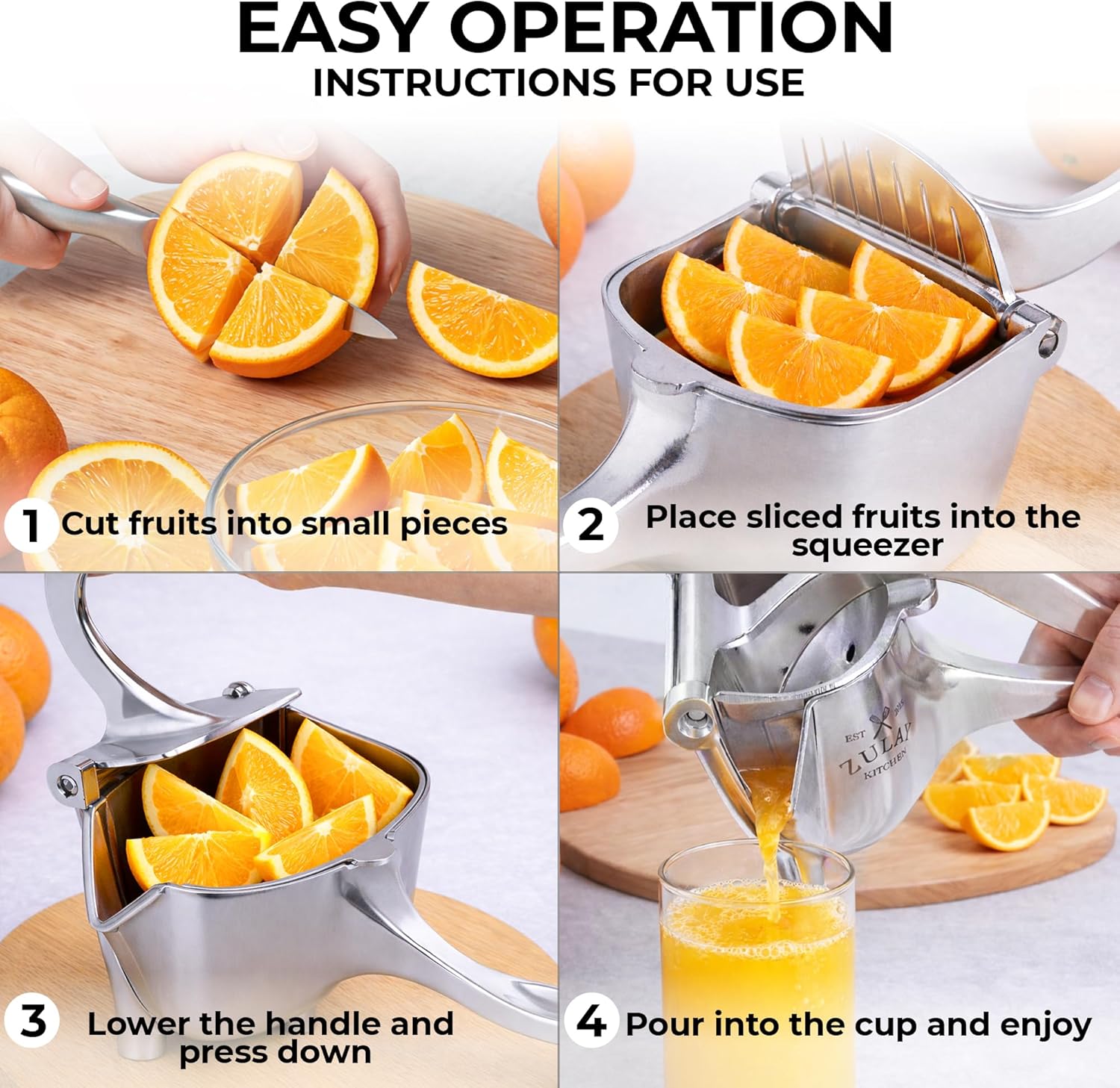 Zulay Kitchen Manual Fruit Juicer