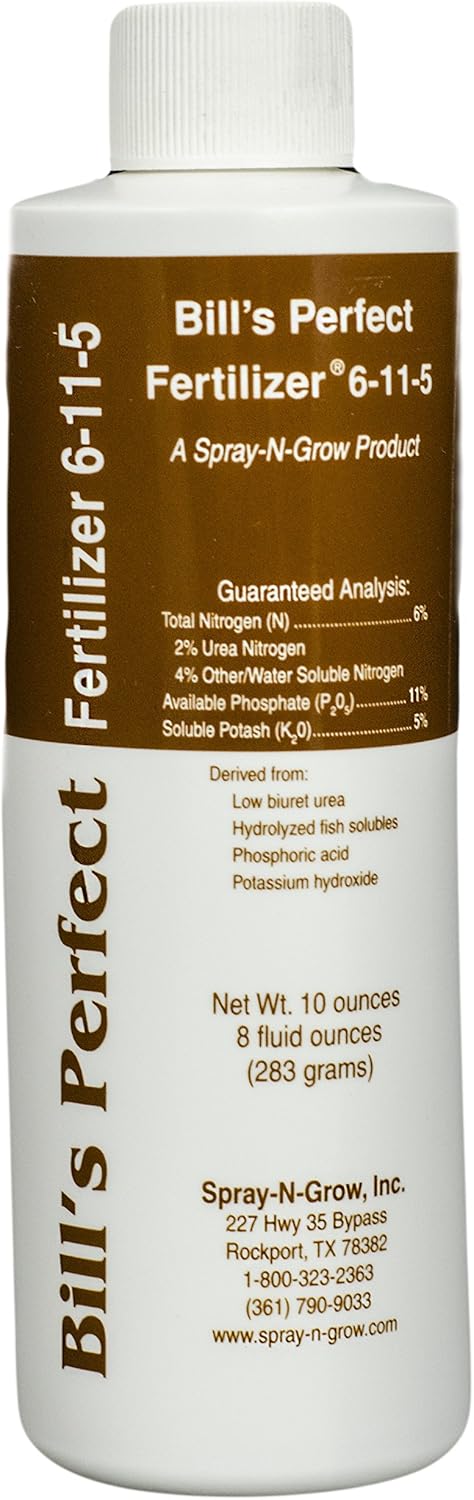 BILL8 Bill's Perfect 6-11-5 Liquid Fertilizer, 10 oz