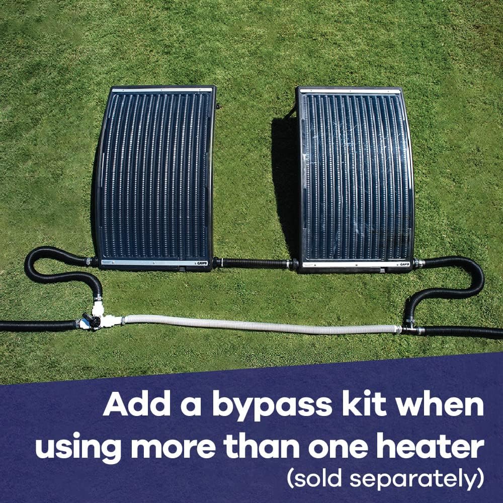 GAME 4721-BB SolarPRO Curve Solar Pool Heater, Made for Intex & Bestway Above-Ground and Inground Pools, Includes Intex Adapters, 2 Hoses & Clamps