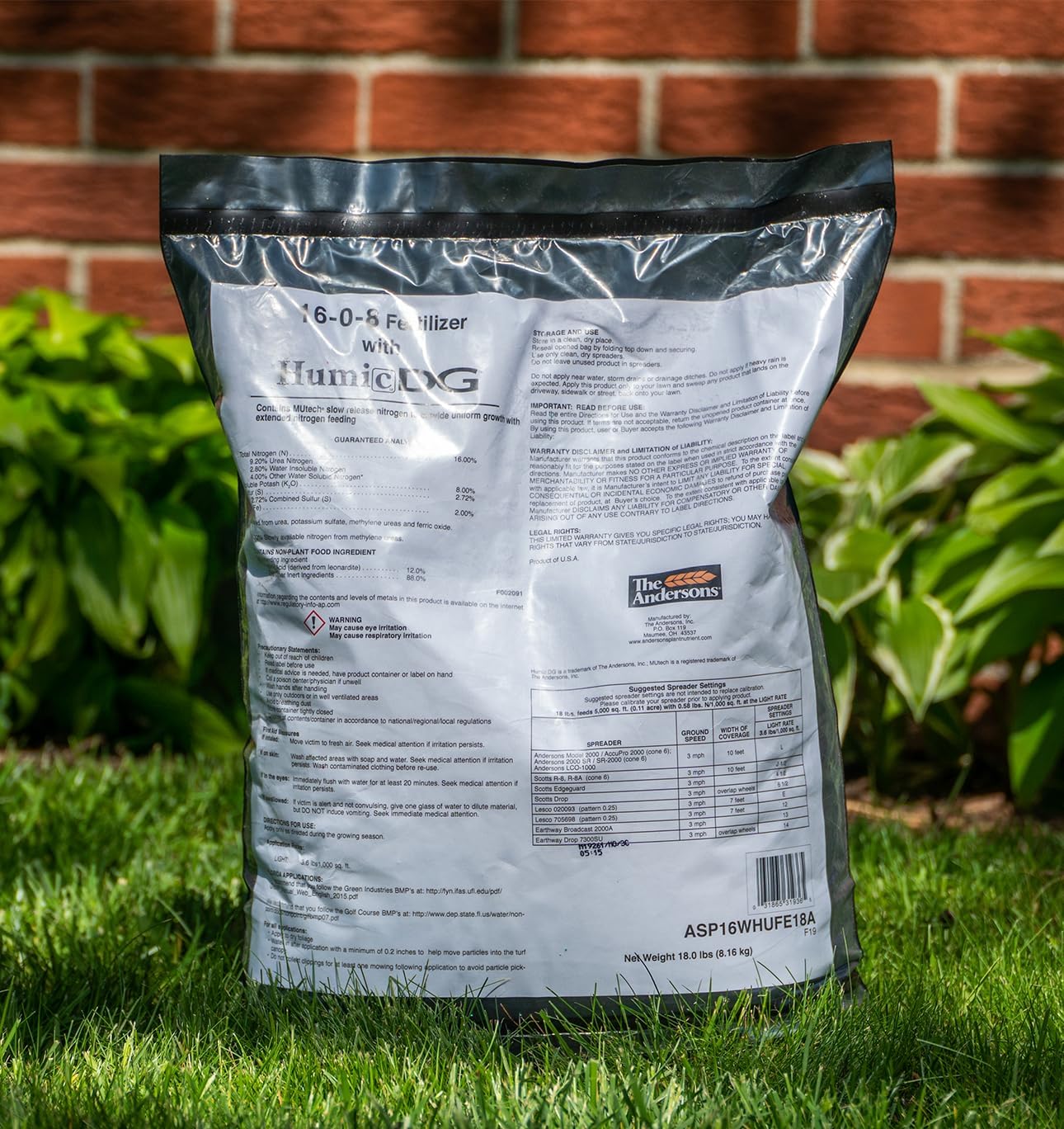 The Andersons Professional PGF 16-0-8 Fertilizer with Humic DG (18lb)