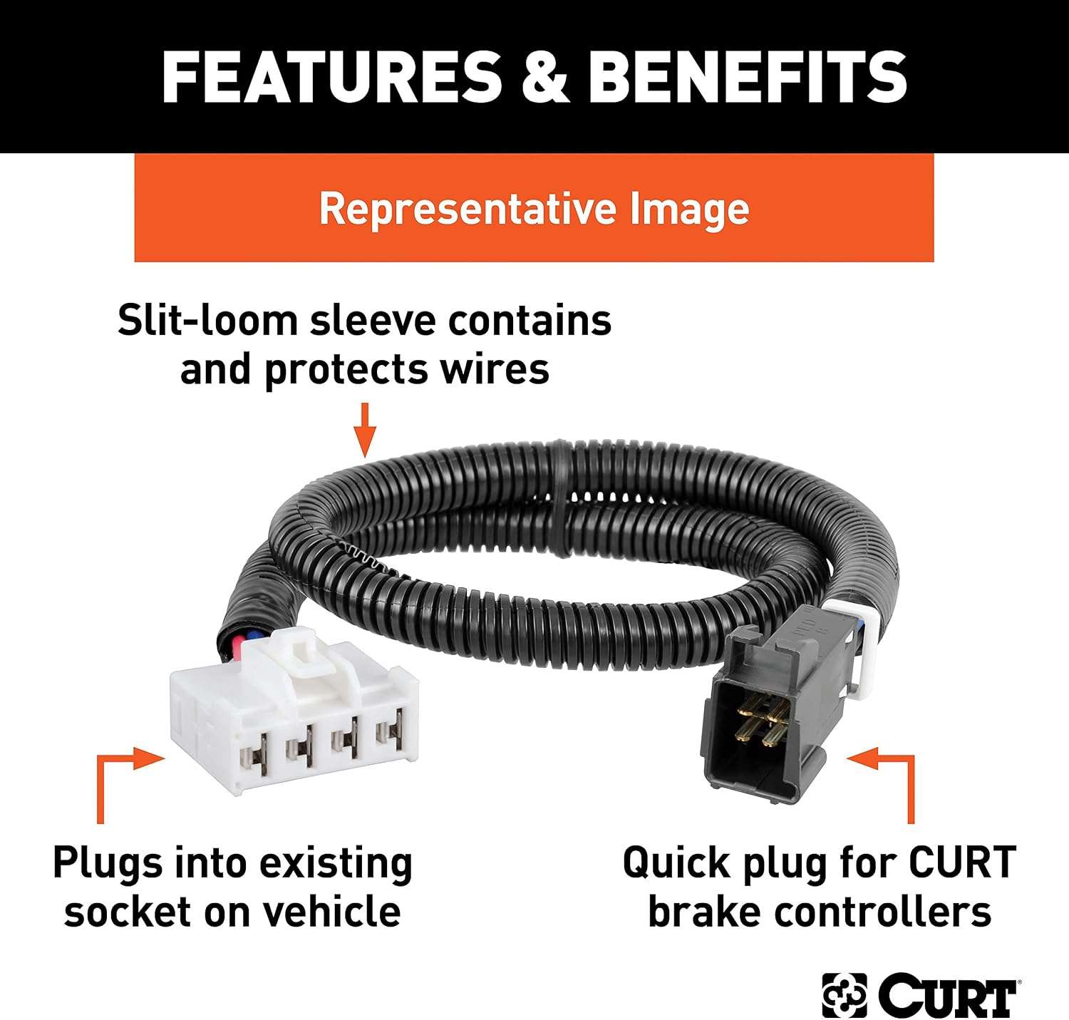 Curt 51453 Brake Control Harness with Quick Plug