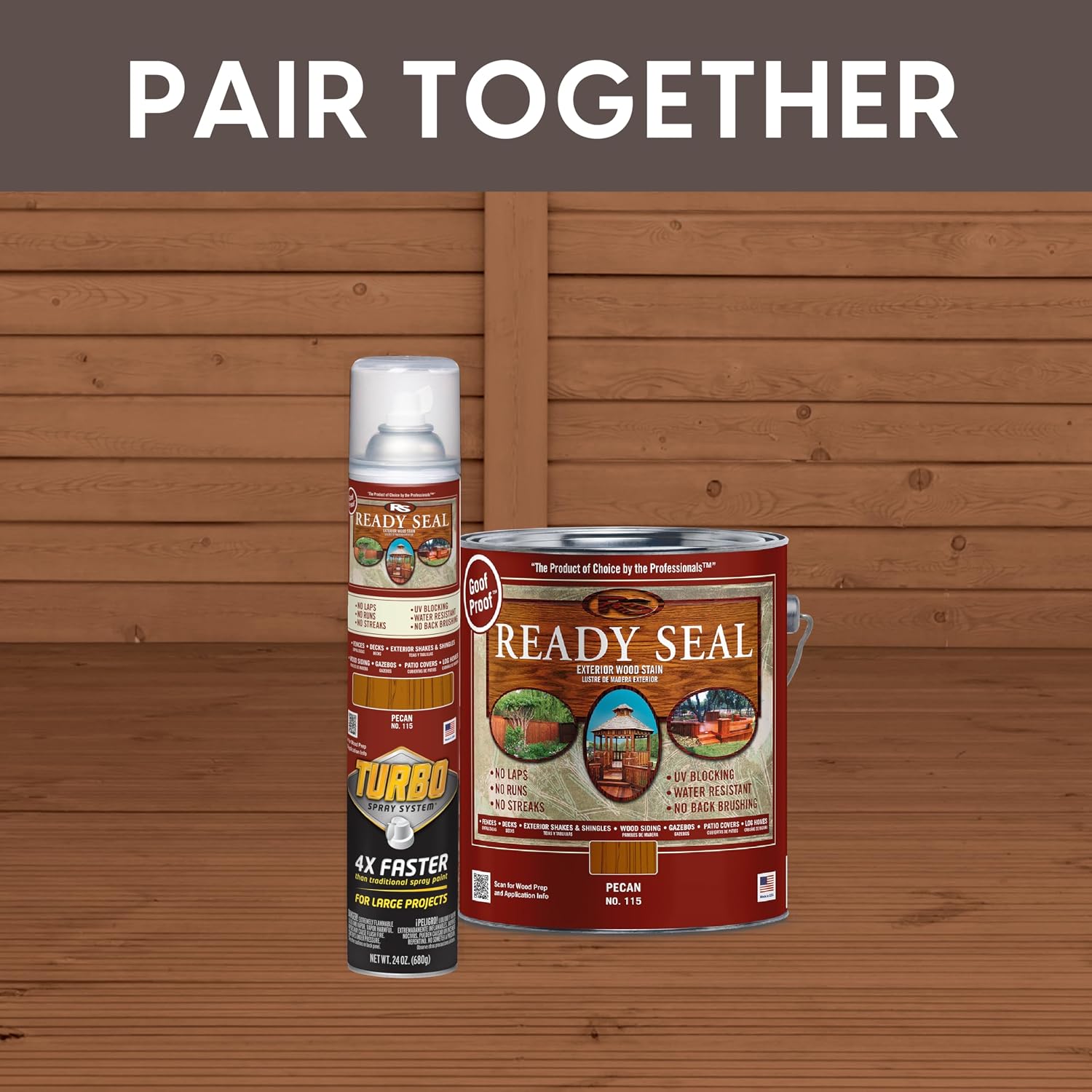 Ready Seal 7966104 5 gal Pail Exterior Wood Stain & Sealer, Light Oak