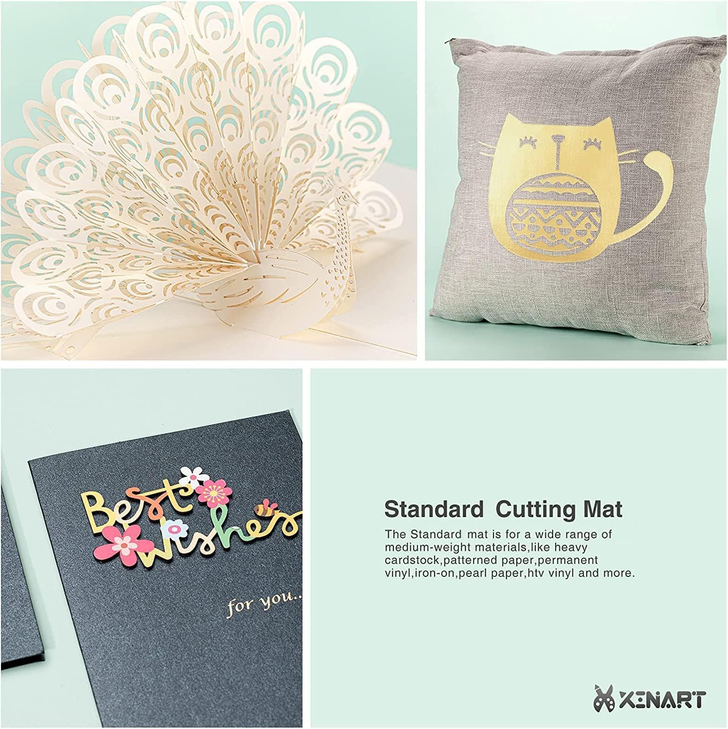 Xinart Cutting Mats for Cricut Maker 3,Maker,Explore 3,Air 2,12x24 inch Variety Replacement Cut Mat Compitable with Cricut Machines 3 Mats