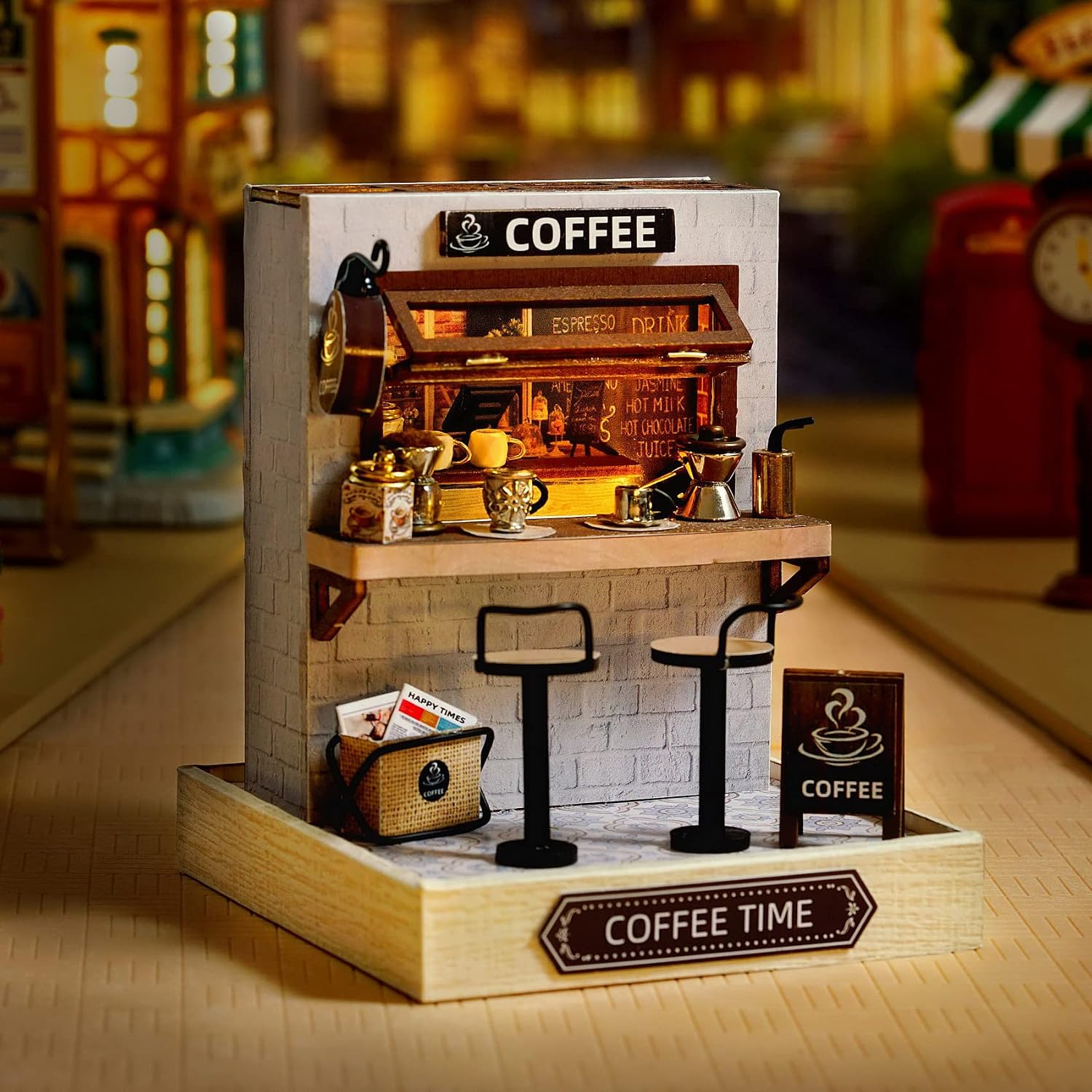 CUTEROOM DIY Doll Room Miniature Furniture Wooden House Kit-Study Room