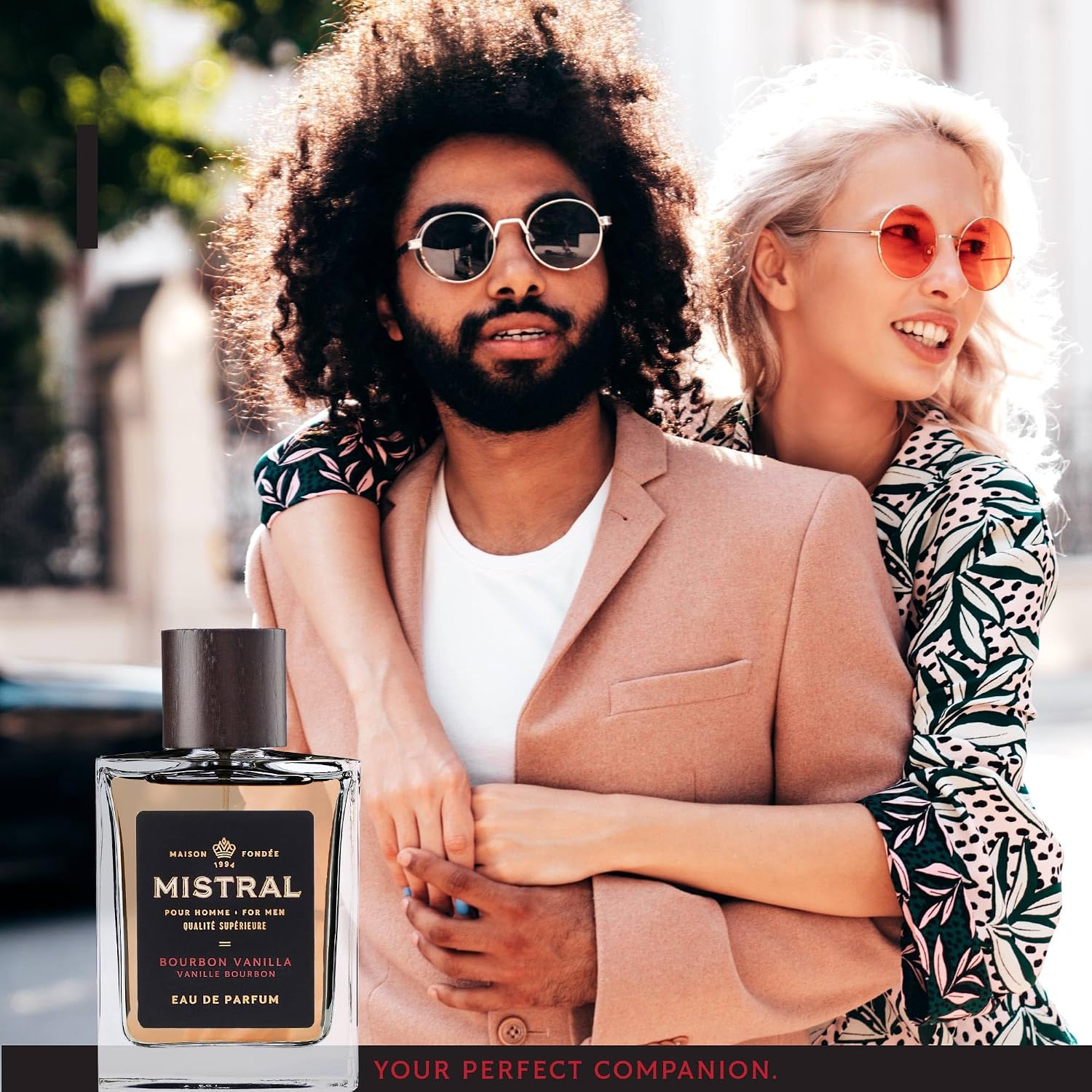 Mistral Bourbon Vanilla Eau de Parfum for Men, Men's Cologne, 3.4 Oz | Warm & Sweet Masculine Scent with Vanilla, Patchouli & Sandalwood, Cruelty-Free, Long-Lasting Perfume, Made in France