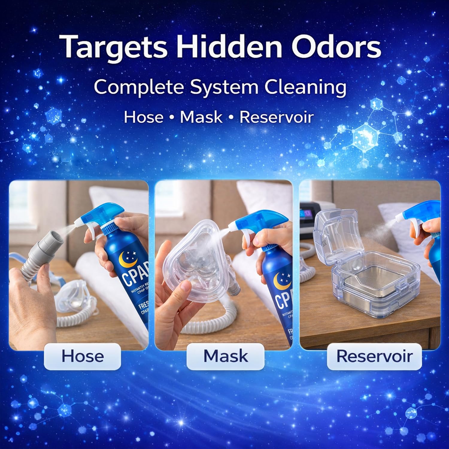 Equipment Cleanser and Deodorizer and Brush Set Combo, Removes Odors, Gentle Formula, Easy Application