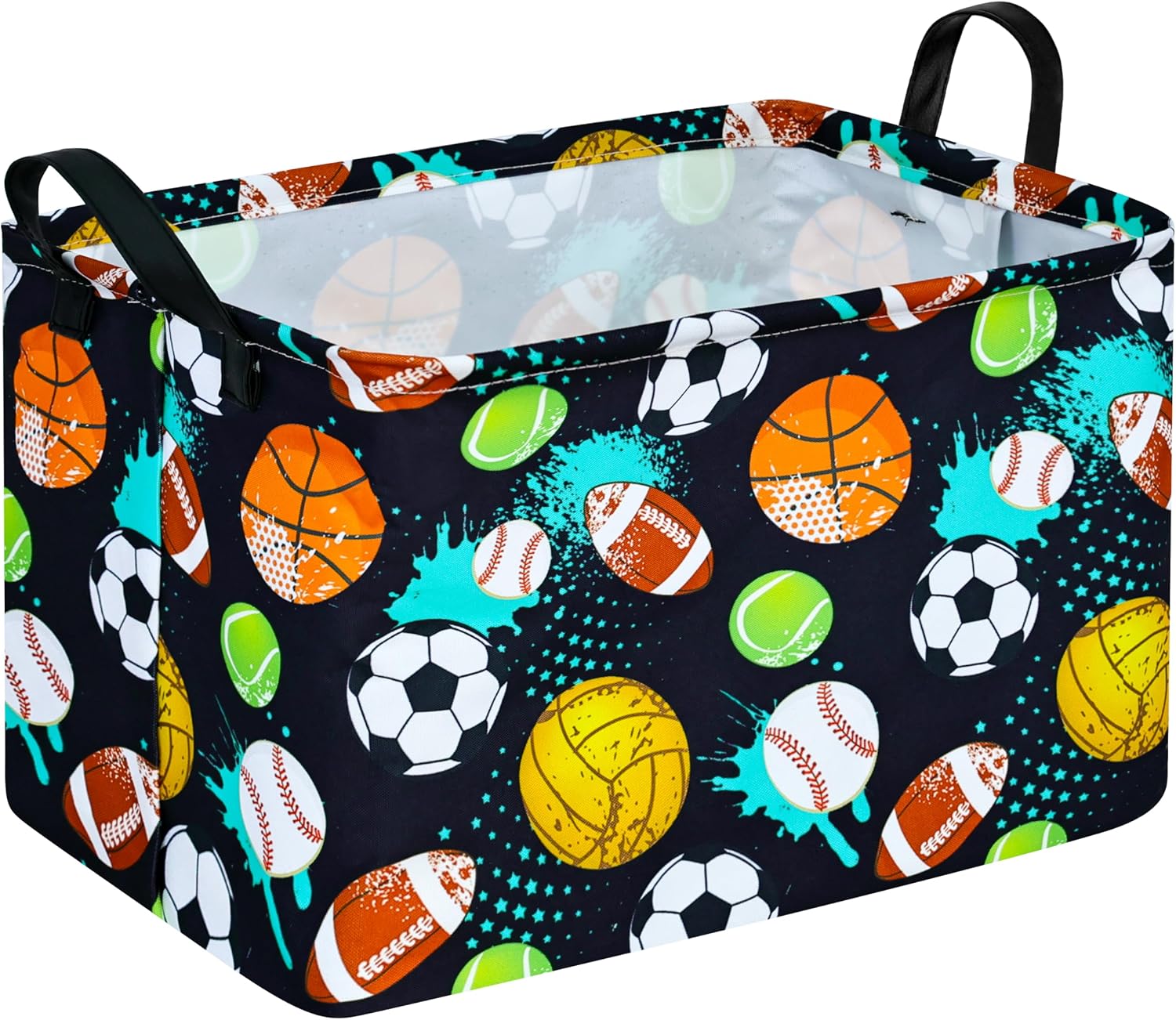 Kid Storage Basket Gift Shelf Basket Toy Storage Bin, Nursery Basket Organizer Box for Children Room Deco With Handles (Grey deer)
