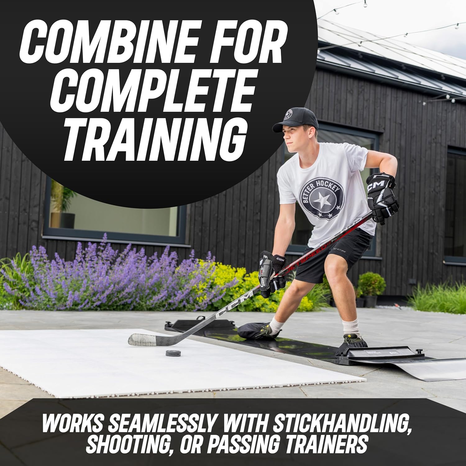 Better Hockey Extreme Slide Board - Portable IceHockey Training Aid, For Stamina, Endurance, Strength, Agility and Speed - Used by the Pros
