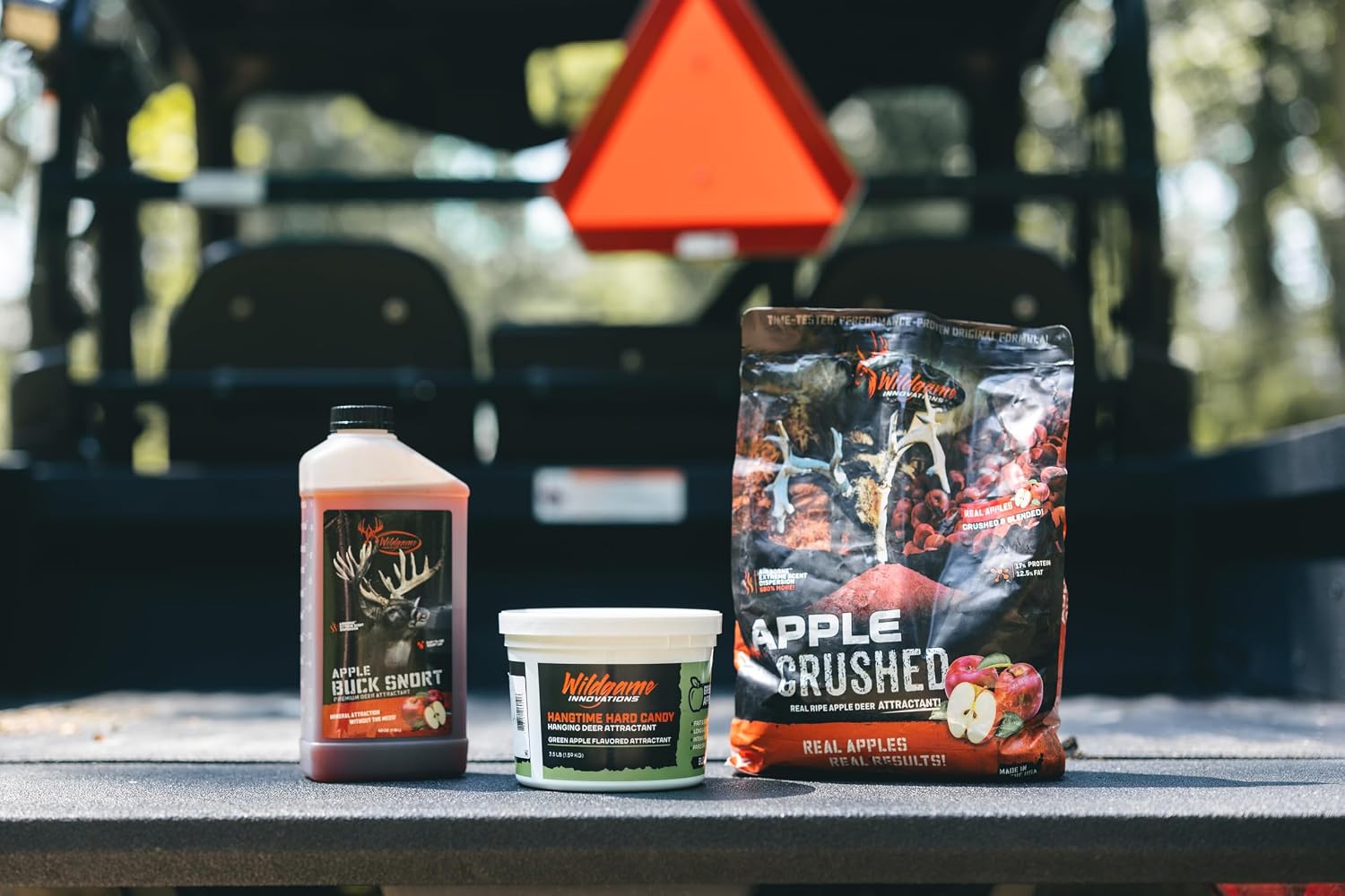 WILDGAME INNOVATIONS Apple Crushed 5lb Deer Attractant | Powerful Long-Lasting Nutrient-Filled Sweet Ripe Apple Deer Feed for Hunting & Game Tracking
