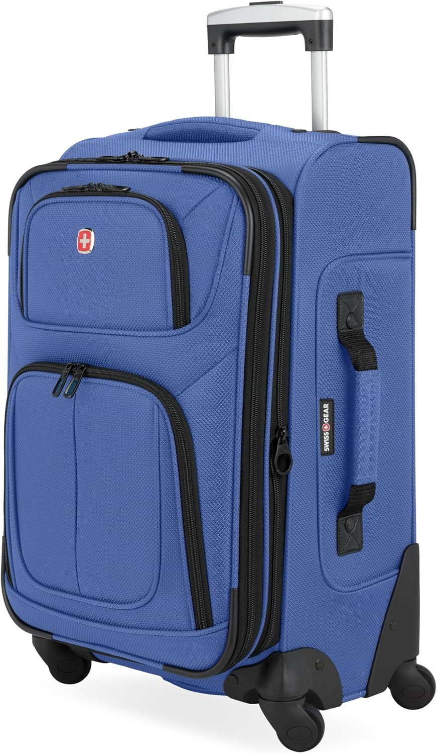 SWISSGEAR Sion Carry-On Spinner Luggage, Softside Expandable, Lightweight Suitcase, Dark Grey, 22.75-Inch
