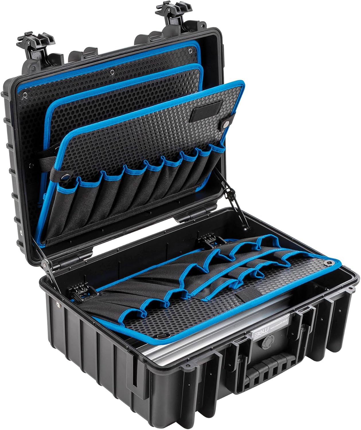 B&W International Jumbo 6700 Outdoor Tool Case with Pocket Tool Boards, Black