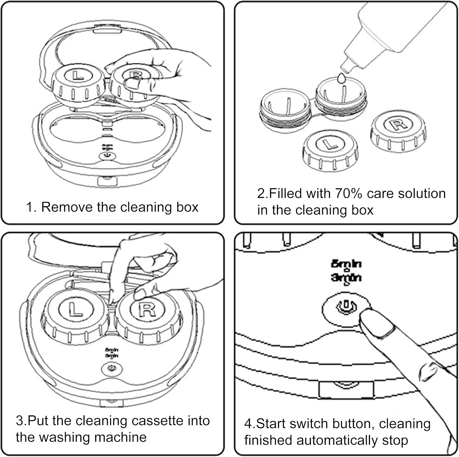 Lasiyanor Contact Lens Travel Kit with Cleaner Washer