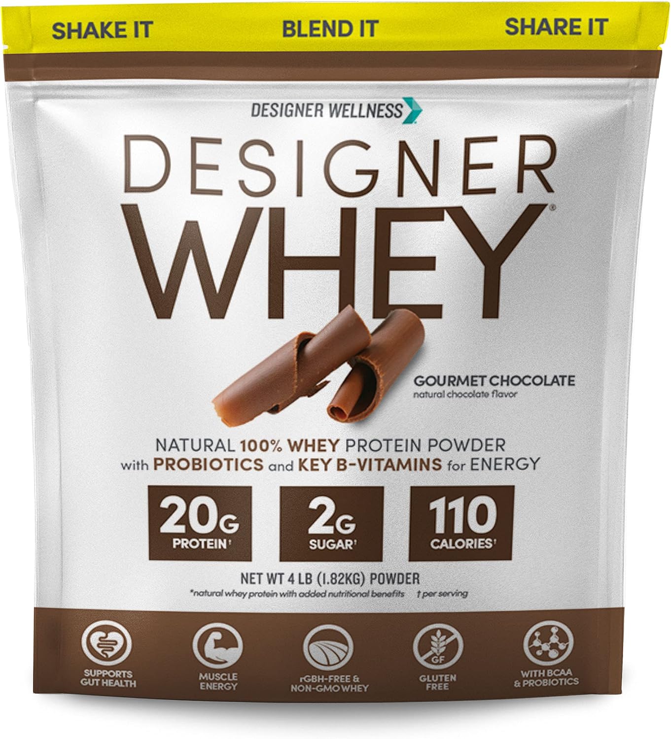 Designer Wellness, Vanilla, Designer Whey Protein Powder, 2 lb