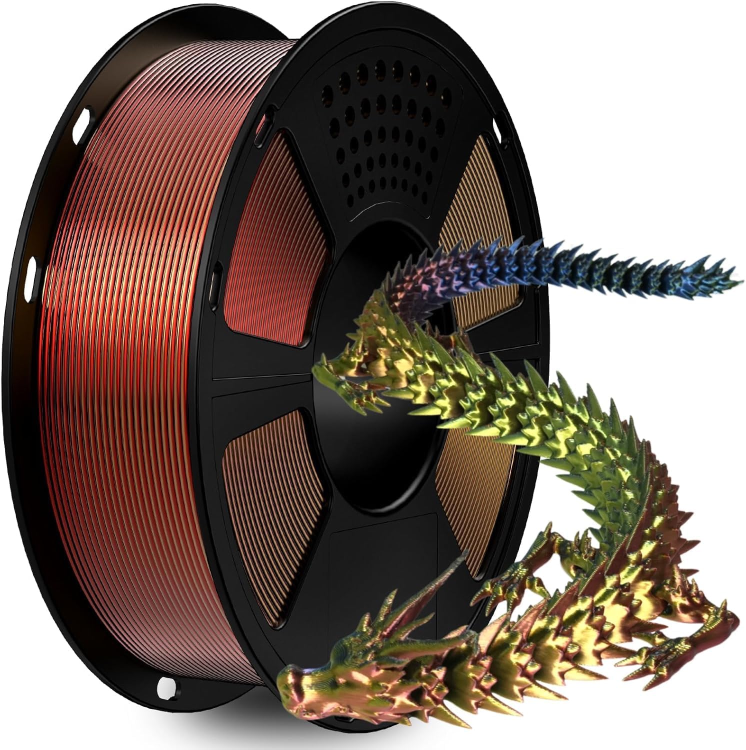 GIANTARM 3D Printer Filament, Silk Gold Pla Filament, 1Kg(2.2lbs) Spool, 1.75mm Dimension Accuracy +/- 0.03mm, 3D Printing Filament
