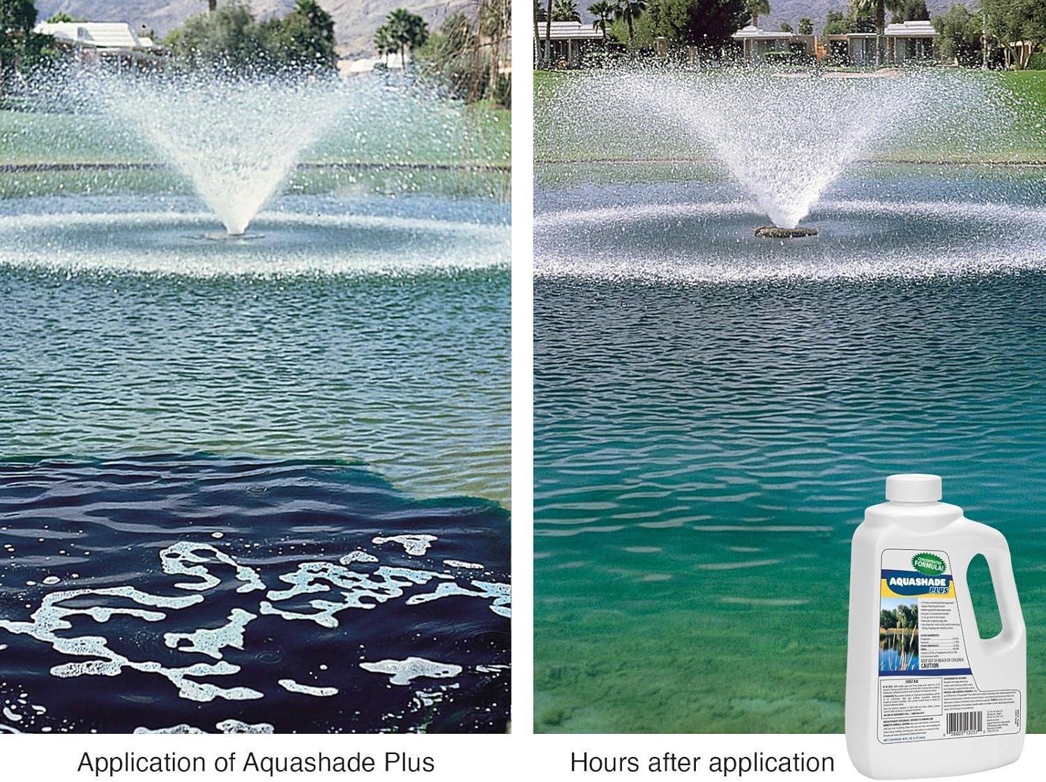 Season-Long Pond Protection Plan – Enhances Visual Appearance, Lasting Weed Control & Growth Prevention (Aquashade Plus + Sonar RTU)