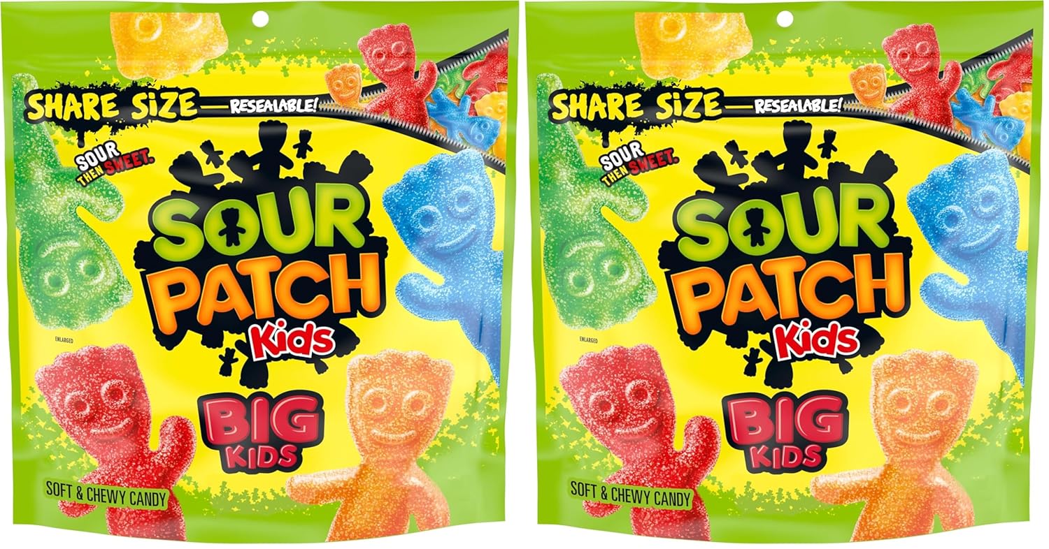 Sour Patch Kids, Big Kids Soft and Chewy Gummy Candy, Share Size, 12 Ounce