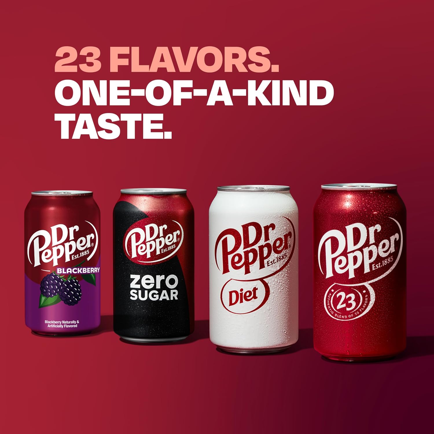 Diet Dr Pepper Soda, 12 fl oz cans, pack of 12