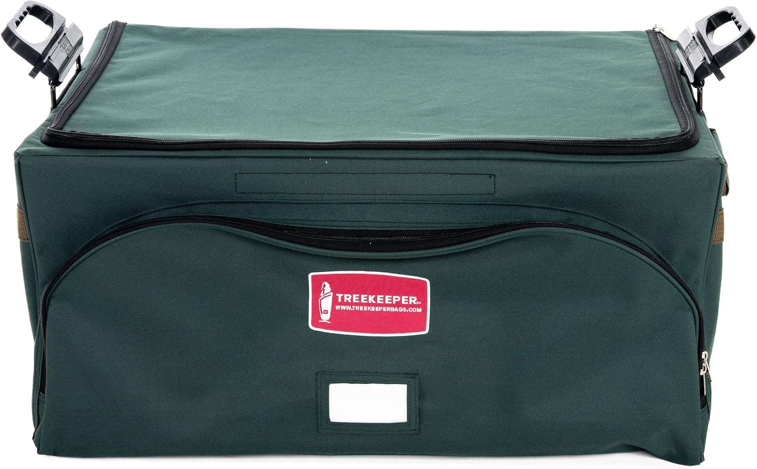 (Green Christmas Ornament Storage Box with Dividers) - Deluxe Ornament Keeper - Holds 72 Ornaments up to 4 Inches in Diameter | 3 Removable Trays with Separators | Acid-Free Fabric Lining