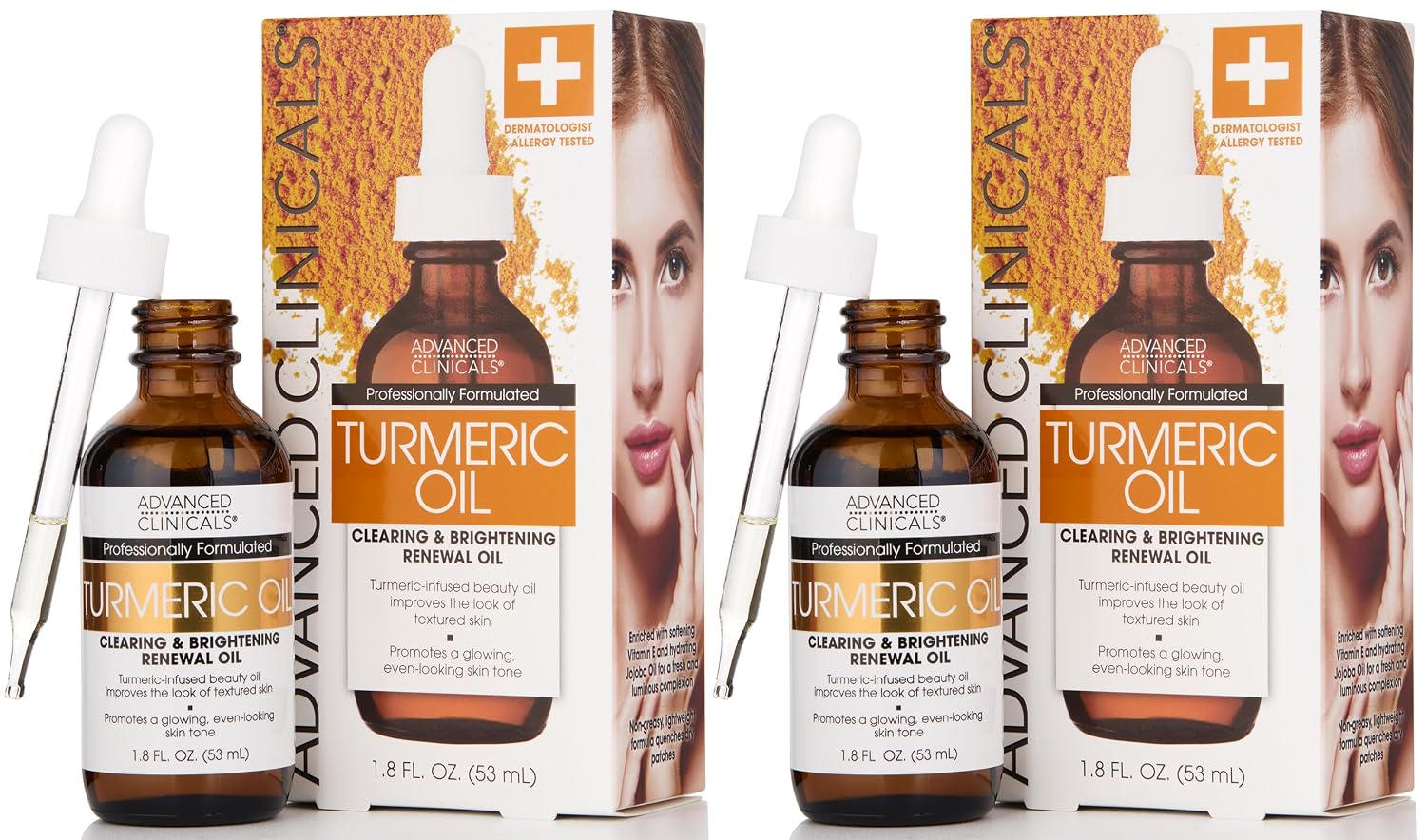 Advanced Clinicals Brightening Vitamin C Serum For Face With Glycolic Acid + Lactic Acid | Vitamin C Eye Serum Face Moisturizer For Improving Look Of Dark Spots & Uneven Complexion, 1.75 Fl Oz
