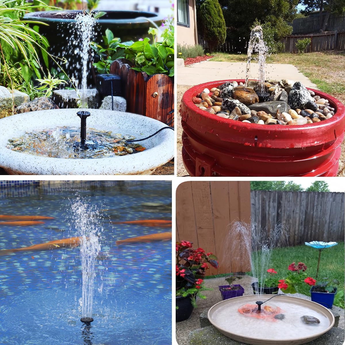 Lewisia 2W Solar Bird Bath Pump with USB Charging for Pool Pond Garden Decoration Solar Powered Water Fountain Pump