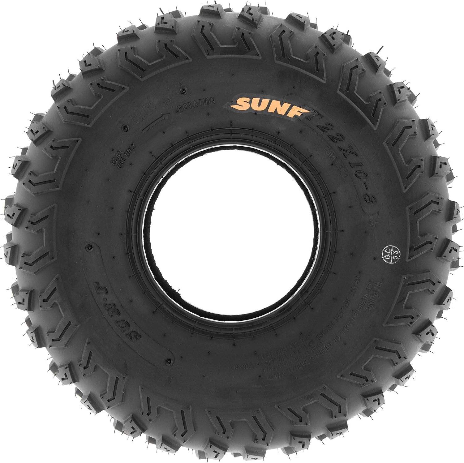 SunF 22x10-8 22x10x8 Knobby ATV UTV Tire 6 PR Tubeless - A030