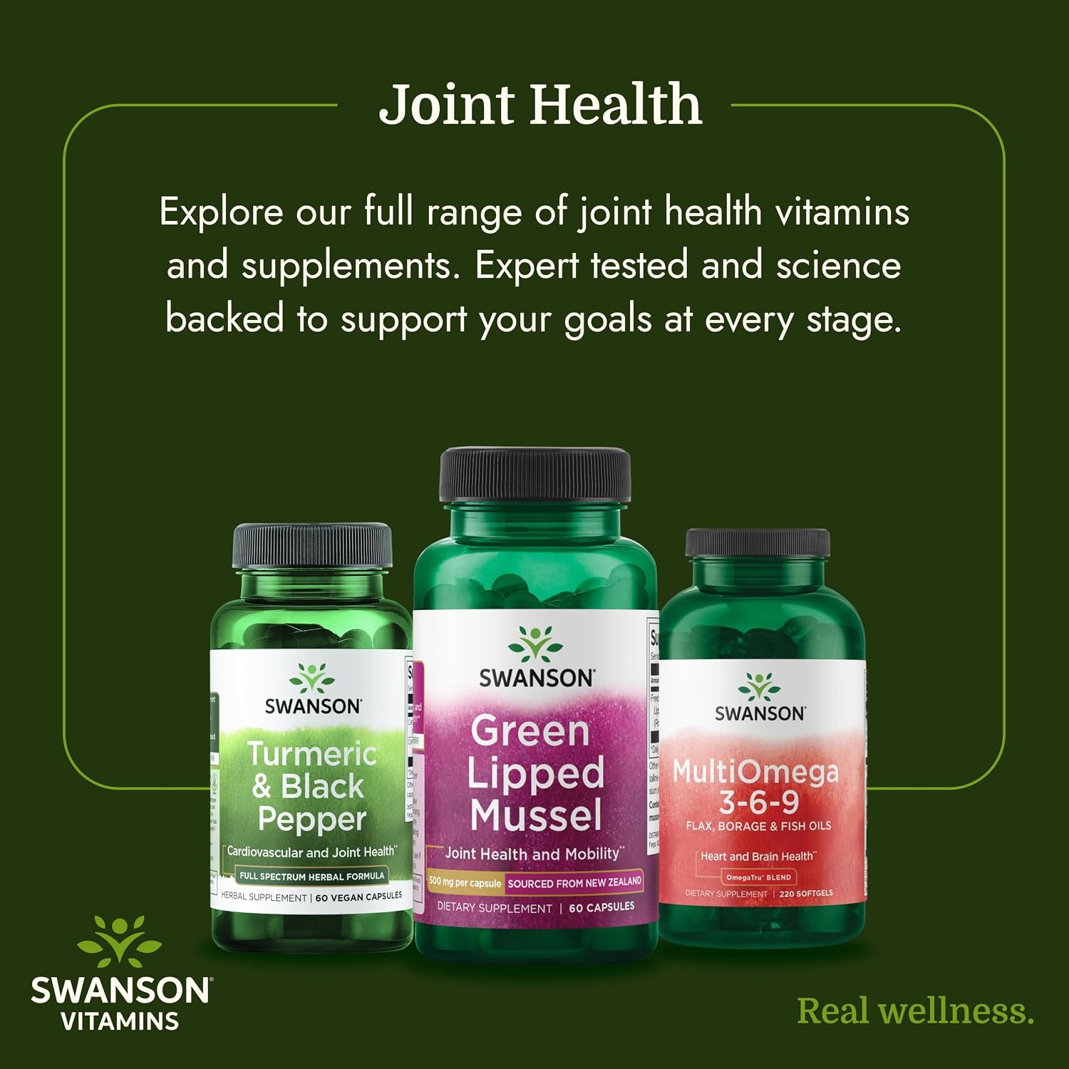 Swanson Green Lipped Mussel (Freeze-Dried) (500mg Each, 60 Capsules) | New Zealand Joint Health and Mobility Supplement, Natural Formula May Support Heart Health and Digestive Function