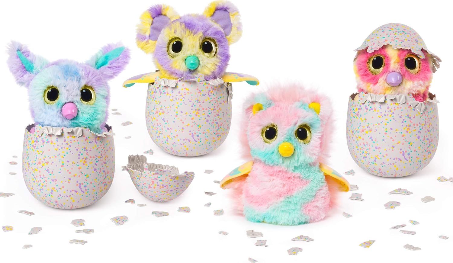 Hatchimals Mystery, Hatch 1 of 4 Fluffy Interactive Mystery Characters from Cloud Cove (Styles May Vary), Multicolor