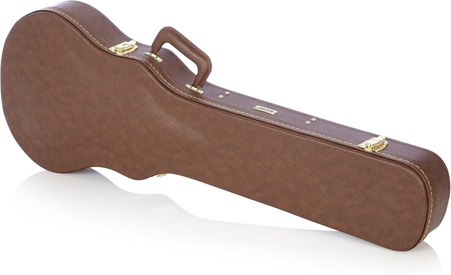 Gator Cases Deluxe Wood Case for SG Electric Guitars; Brown Exterior (GW-SG-BROWN)