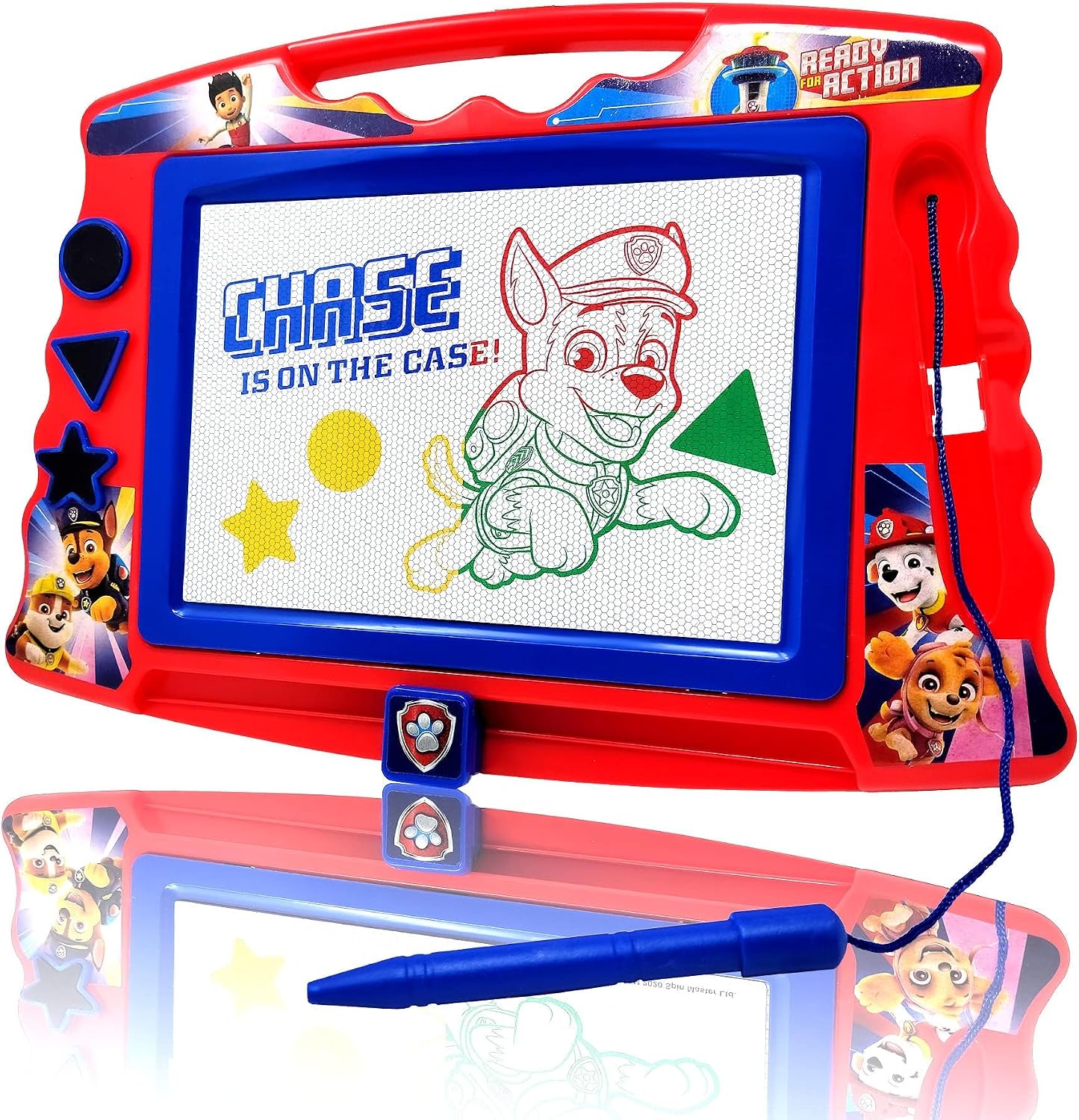 Lollipop PAW Patrol Magnetic Drawing Board with Stylus and 3 Stamps, for Girls or Boys (Pink)…