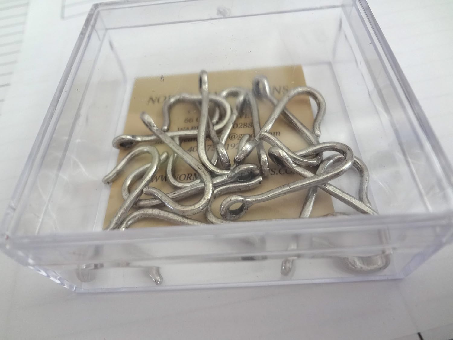 Push Pin Hooks, 15pc Set, Antique Silver