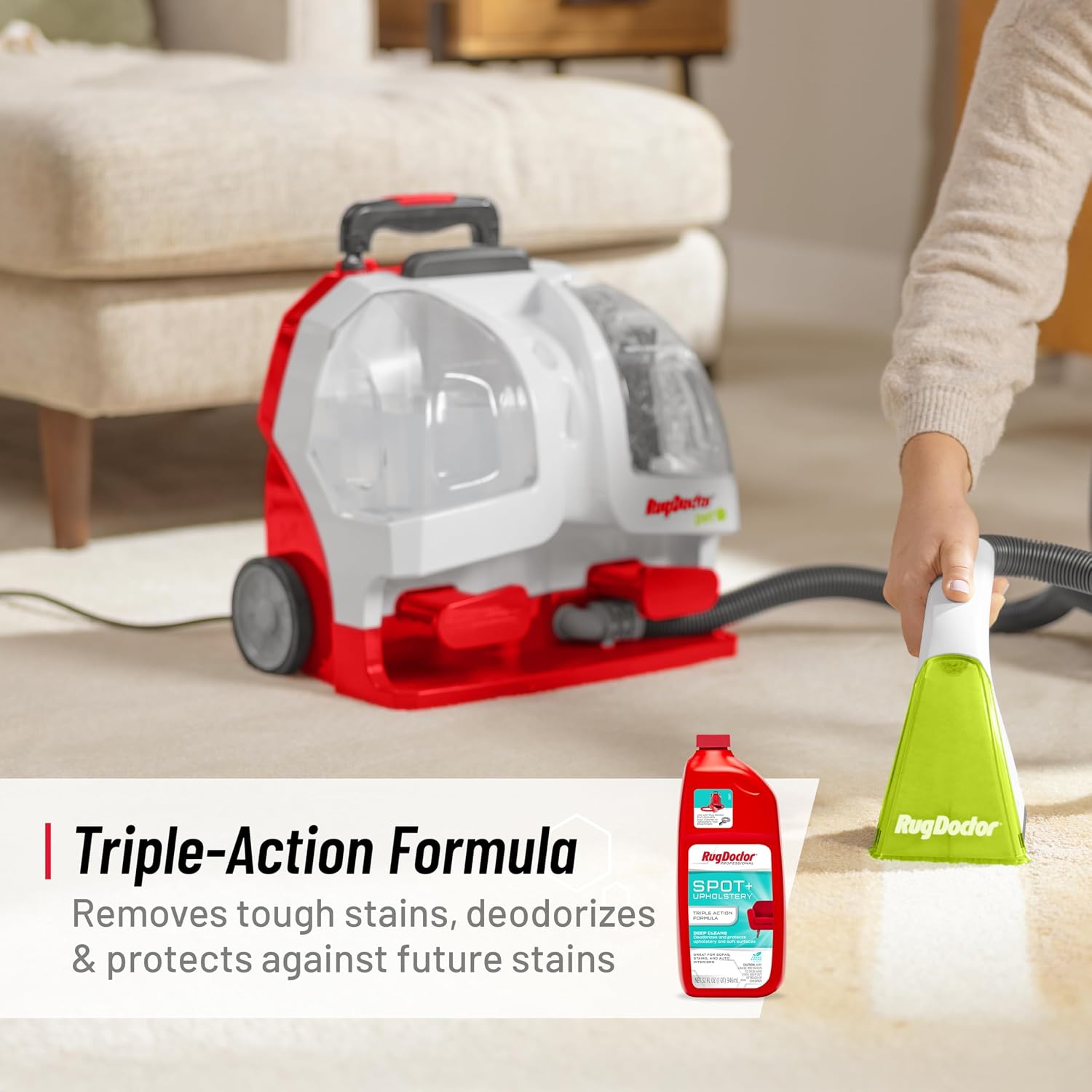 Rug Doctor Pet Portable Spot Cleaner, 2X Suction Power, Lightweight Pet Carpet Cleaner Machine, Pro-Grade Power Removes Stains & Odors from Rugs