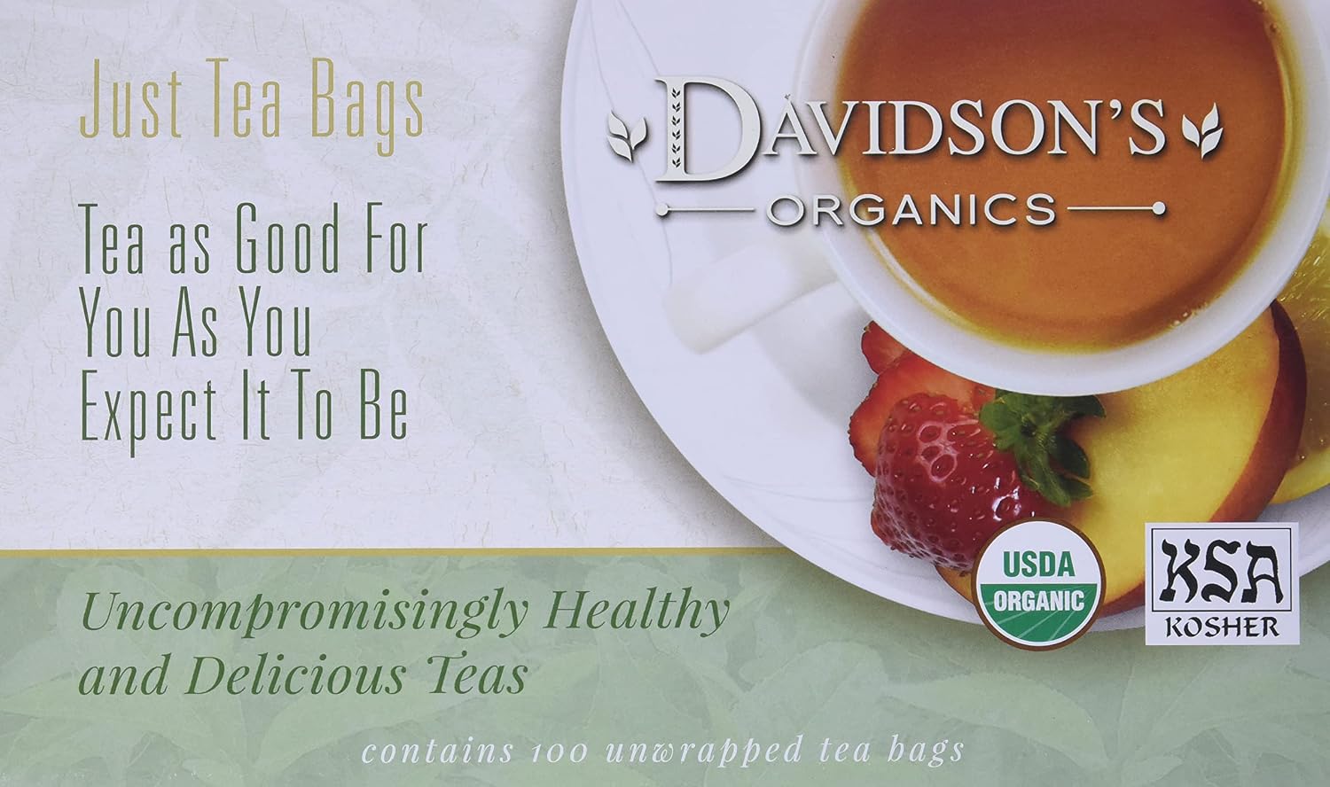Davidson's Organics, Yerba Mate, 100-count Unwrapped Tea Bags