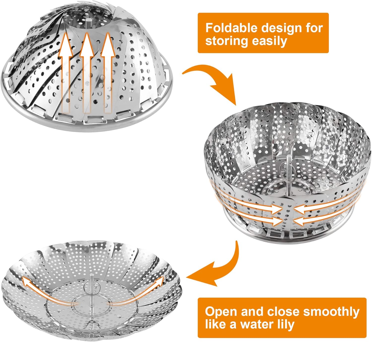 Steamer Basket Stainless Steel Instant Pot Accessories for Food and Vegetable