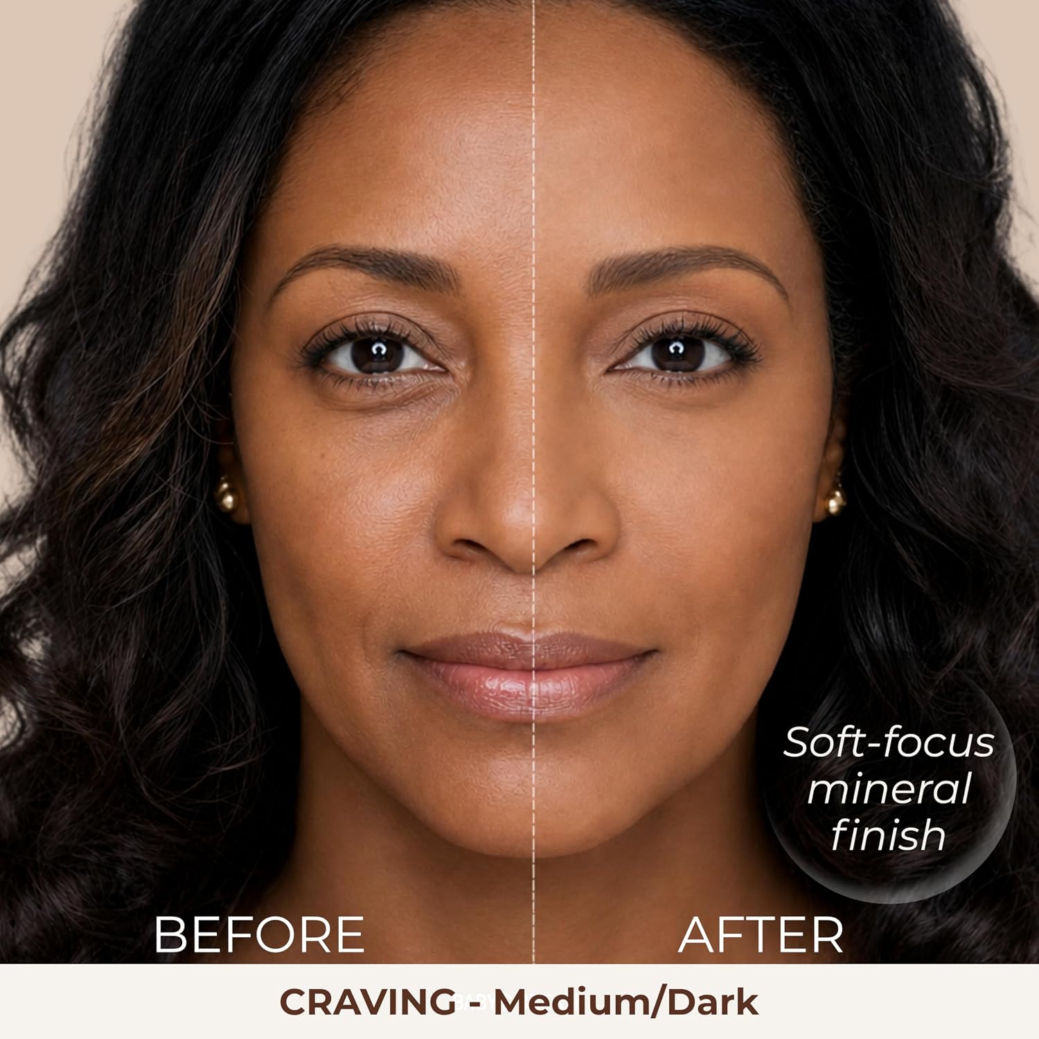 Mineral Dual Powder Foundation with SPF 15, 0.45 oz by Mommy Makeup | Buildable Coverage for Mature & Sensitive Skin - Talc-Free, Oil-Free, Gluten-Free, Cruelty Free (Craving - Medium/Dark)