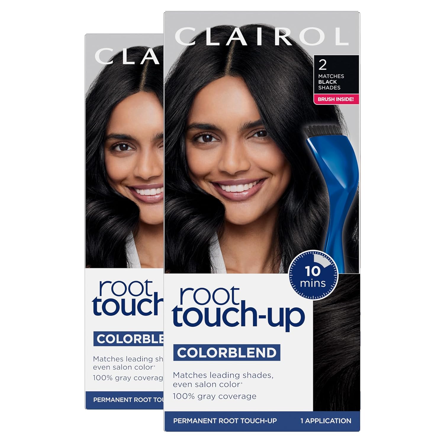 Clairol Root Touch Up Permanent Hair Dye, 6 Light Brown, Pack of 2