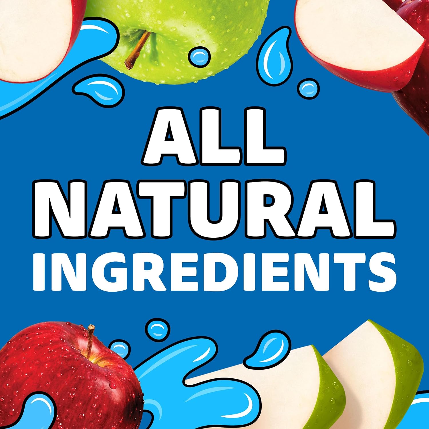 Capri Sun 100% Juice from Concentrate, 10 Pouches Apple Juice, 6 fl oz | for School Lunches and On-the-Go Hydration, All Natural Ingredients, No Artificial Colors, Flavors Or Preservatives