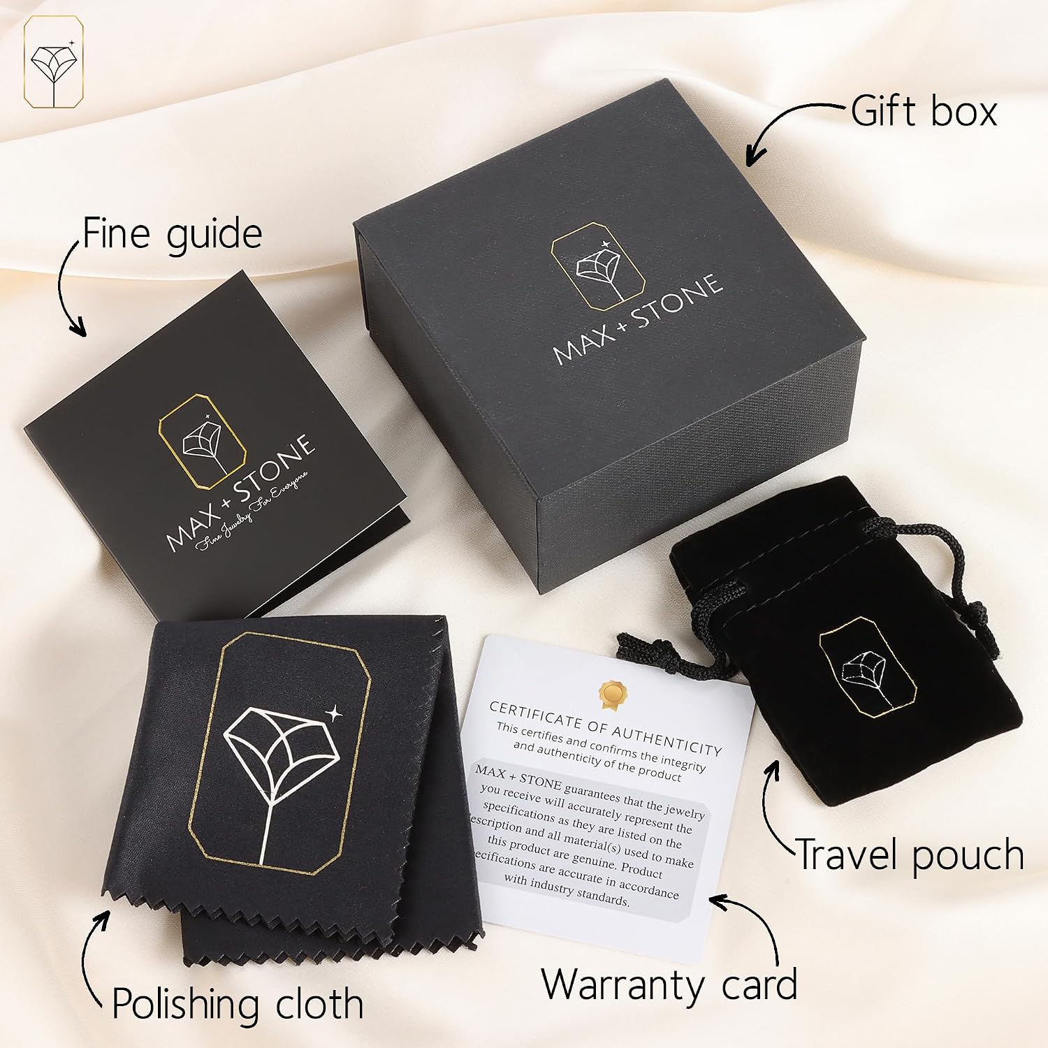 MAX + STONE 925 Sterling Silver Cushion Cut Birthstone Necklace for Women | 6mm Hypoallergenic Solitaire Necklace | Gemstone Pendant Necklaces with 18 inch Box Chain