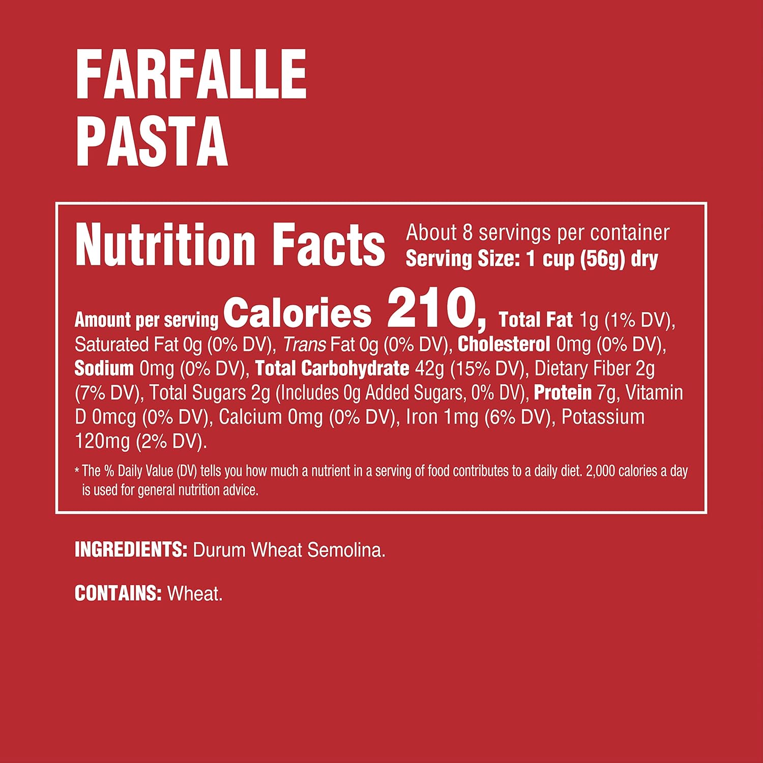 Rao's Homemade Farfalle Pasta, 16 Oz Bag