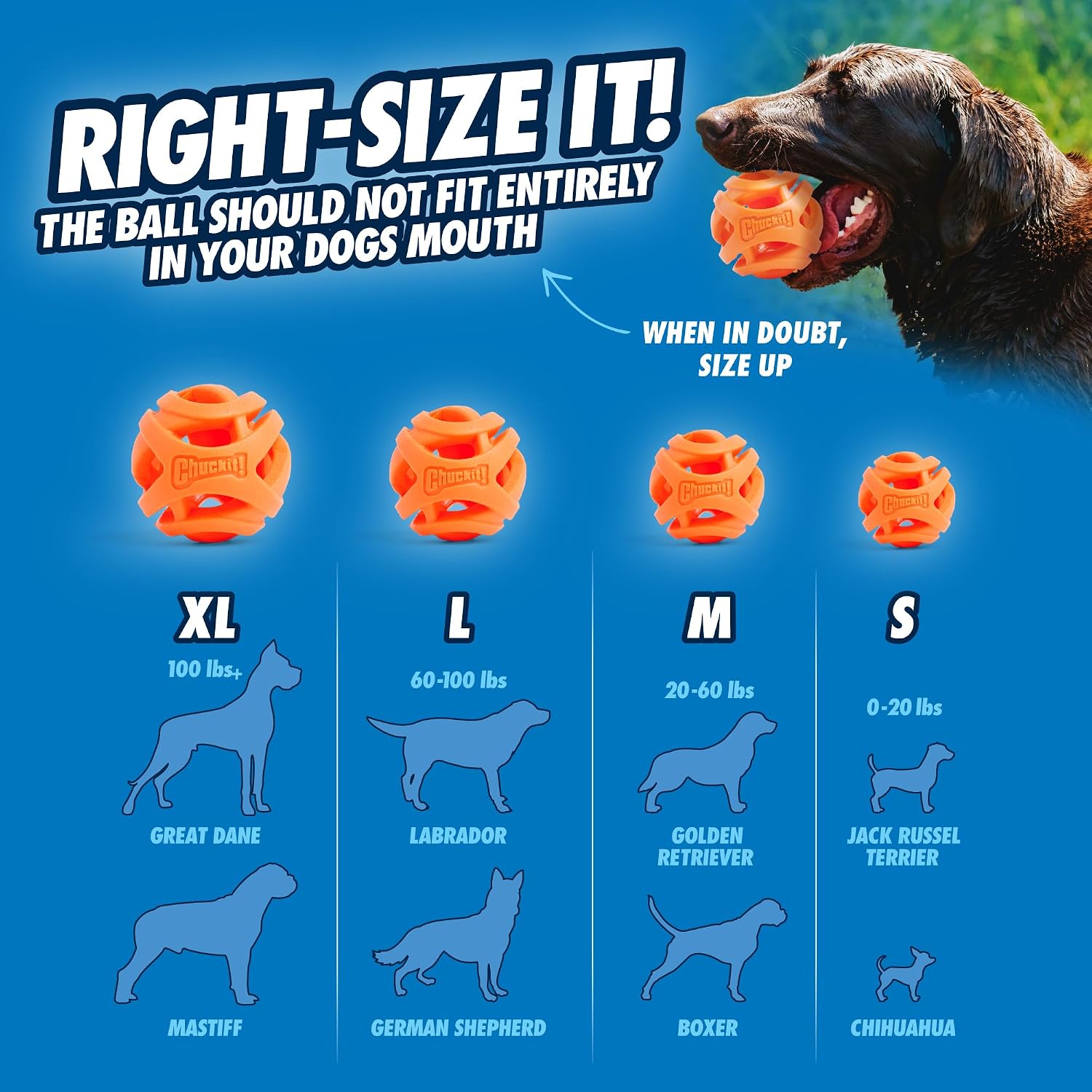 Chuckit! Air Fetch Ball Dog Toy, Small (2 Inch Diameter), for dogs 0-20 lbs, Pack of 2