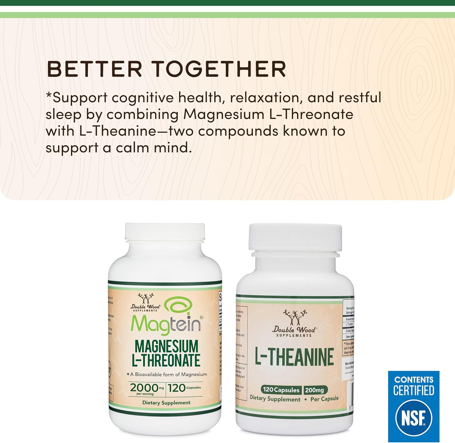 Magnesium L-Threonate 2,000mg Magtein, Natural Sleep Support, 120 Capsules | Cognitive Function, Neurological Health, Sleep + Memory Support, 90-Day Supply, MIT Patented Magtein Form, Third-Party Tested