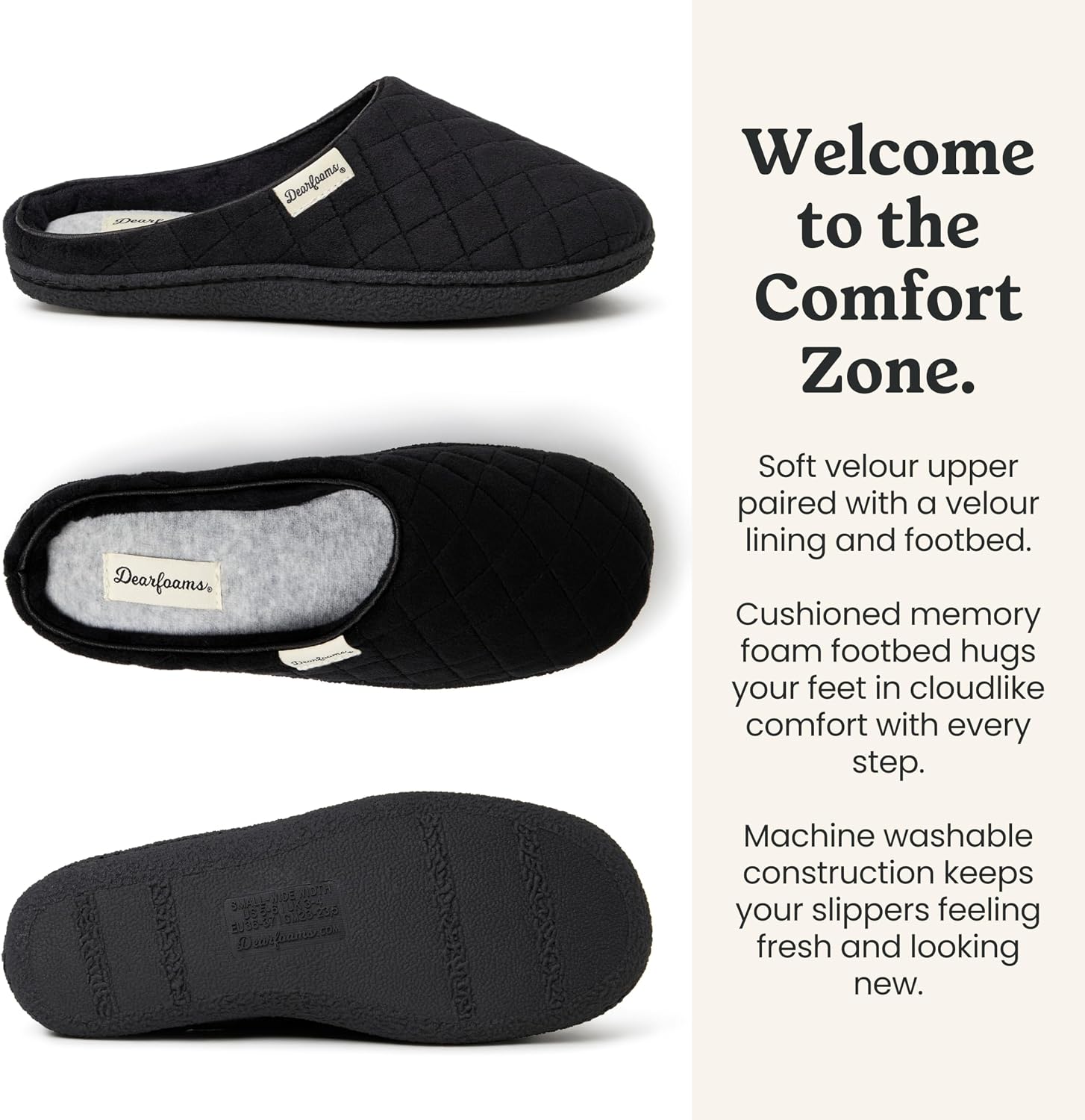 Leslie Terry Clog House Shoes with Memory Foam, Indoor Slippers with Wide Widths