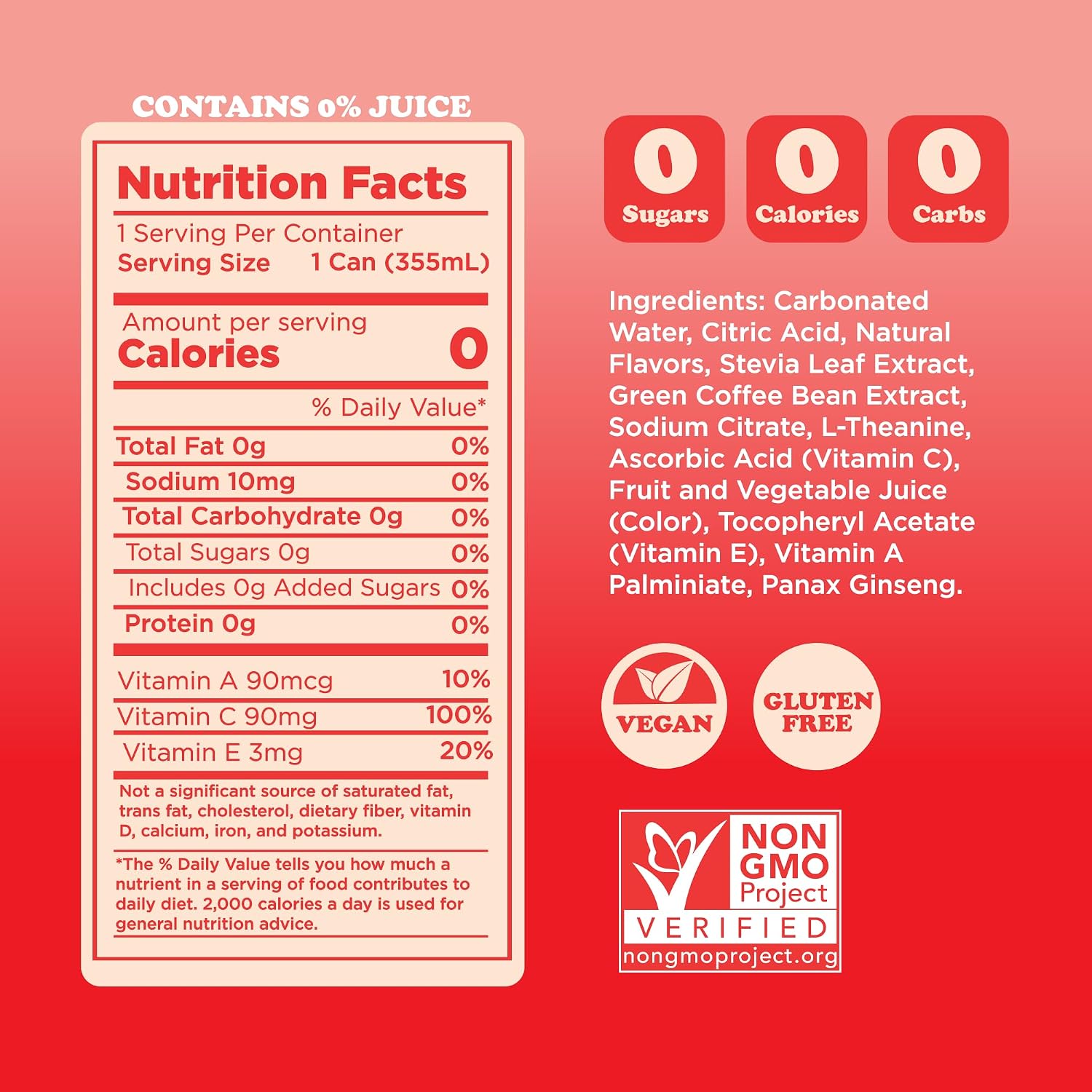 FEEL Variety Pack – Zero Sugar Sparkling Energy Drink – 3 Flavor Assortment, 140mg Plant-Based Caffeine from Green Coffee Beans + L-Theanine – Vitamin C, Vegan, Non-GMO – 12 Pack (12 Fl Oz Cans)