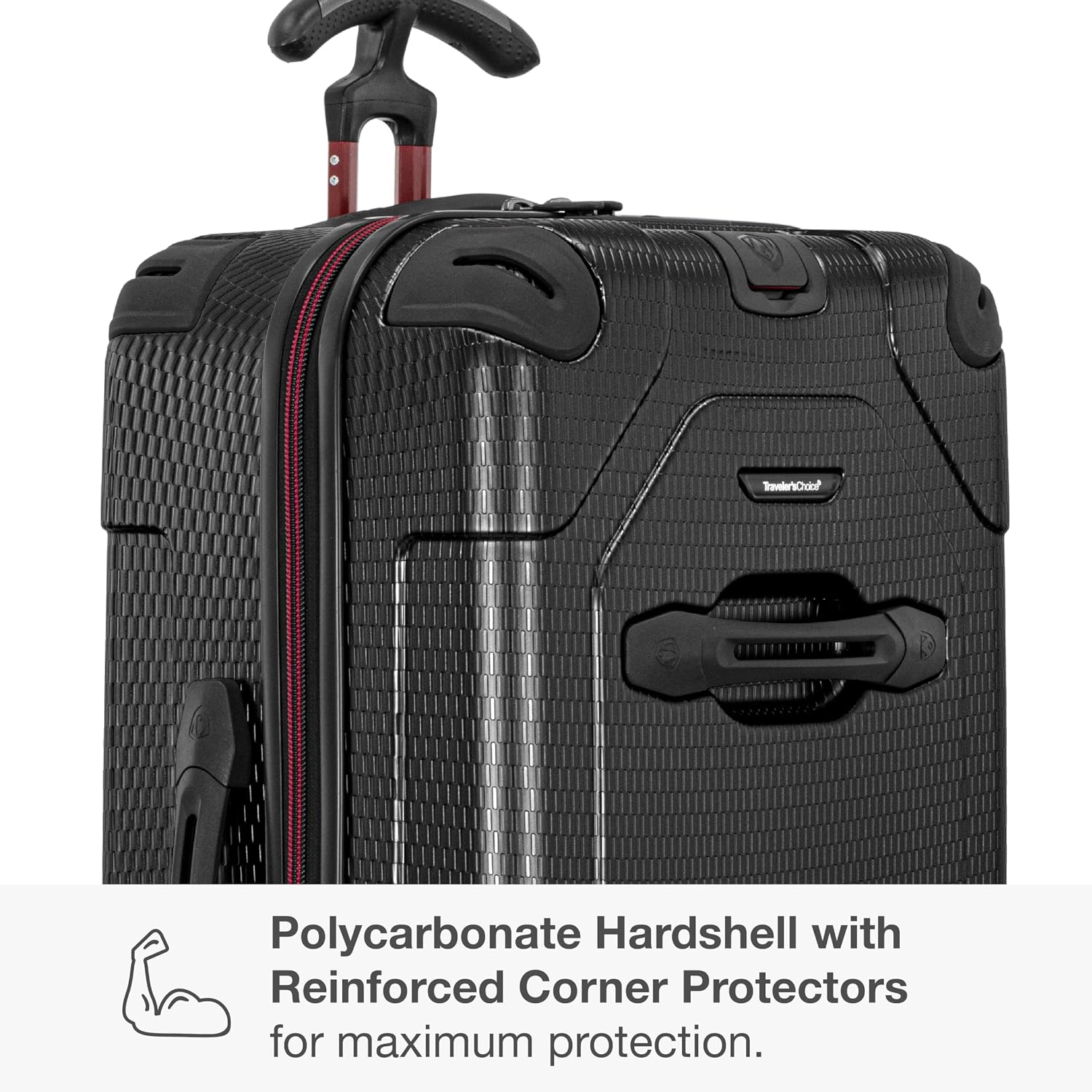 Traveler's Choice Maxporter II Polycarbonate Hardside Trunk with Spinner Wheels, Navy, 31-Inch Large Trunk