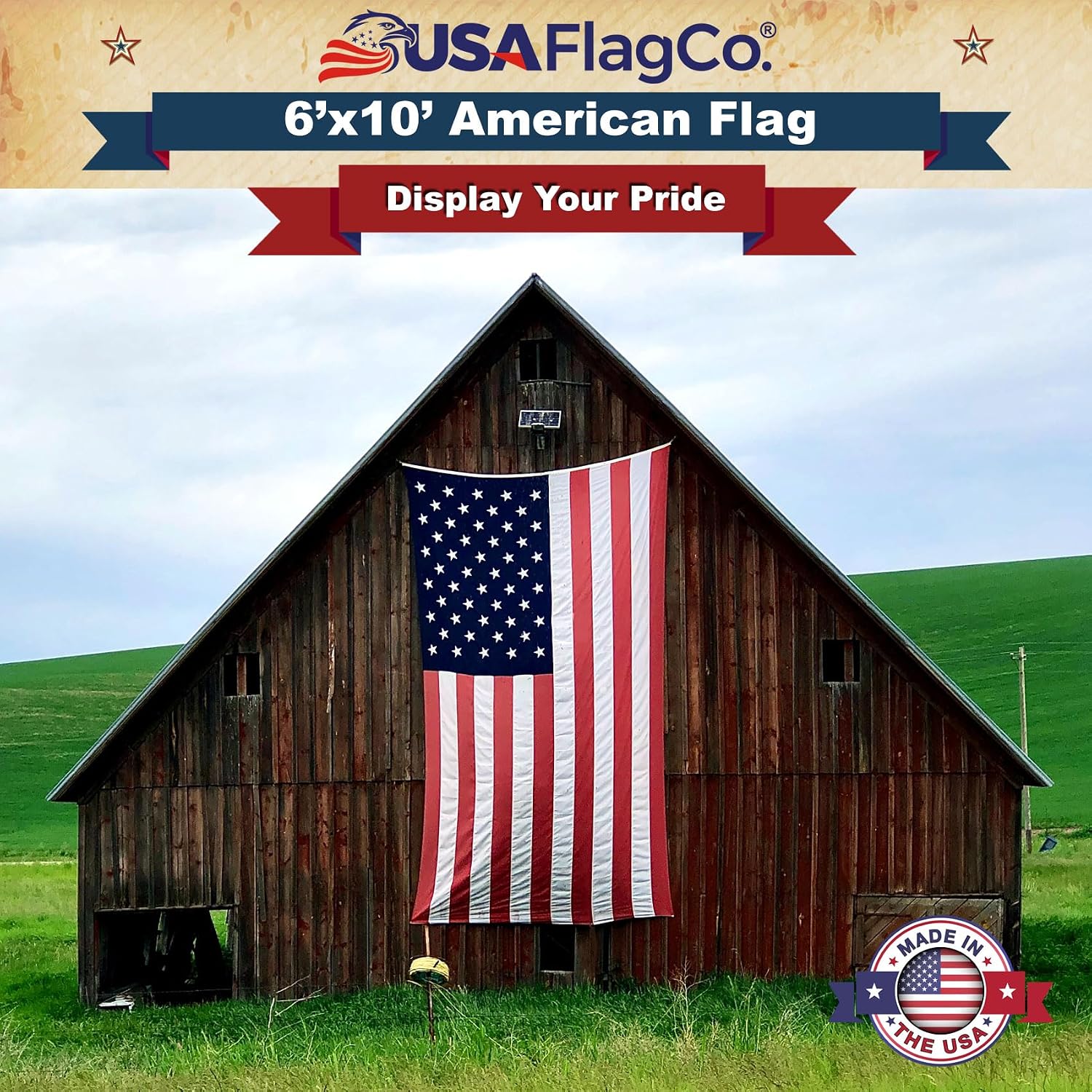 US Flag 4x6 100% American Made: The Best Embroidered Stars and Sewn Stripes American Flag, Made in the USA (4 by 6 Foot)