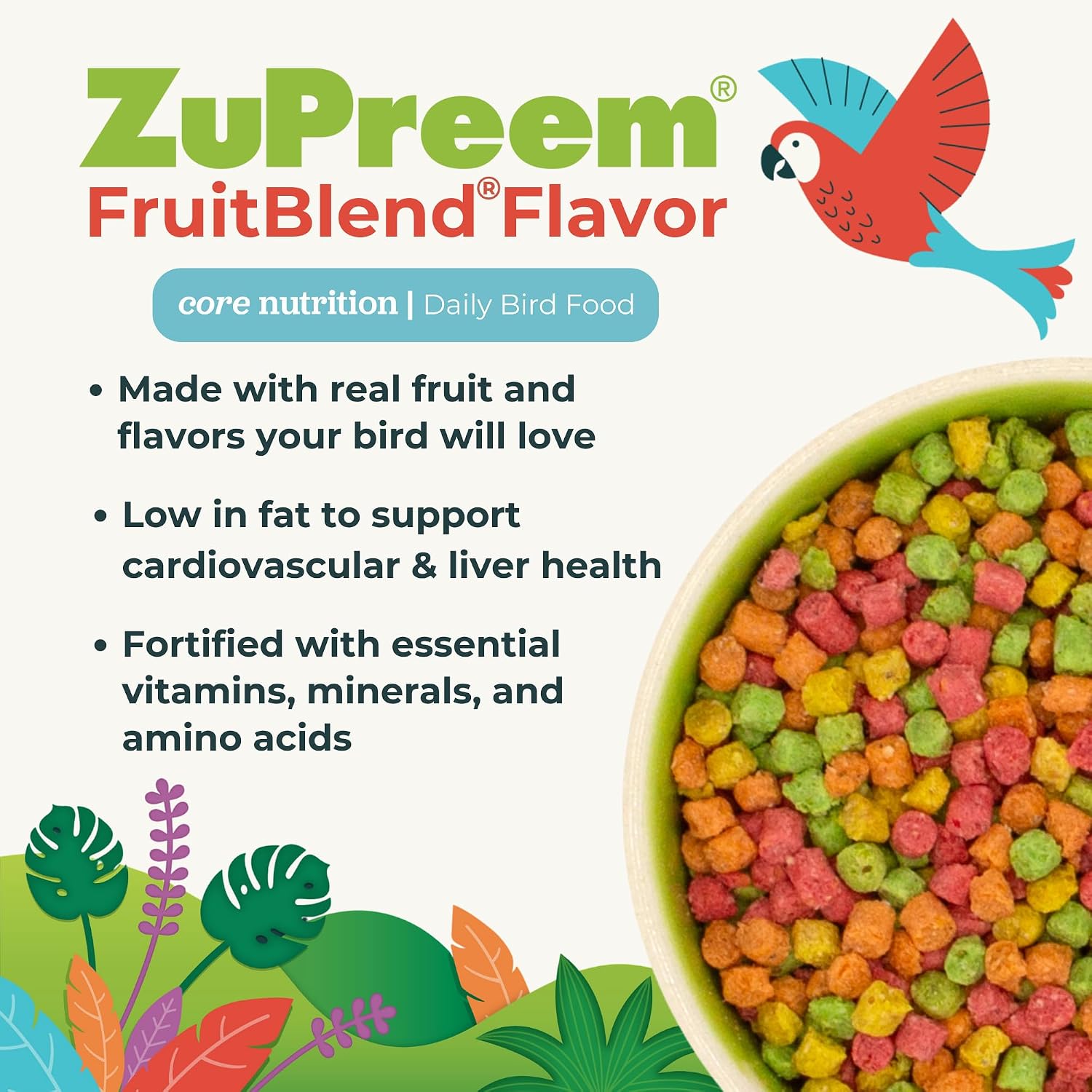 ZuPreem Sensible Seed Parakeet & Budgie Food, Variety Mixer, Small, 2 lb | Bird Food Mixer, Parrot & Parakeet Food, Budgie, Treats, Pellet Mix, Pumpkin Seeds, Safflower, Variety, Made in USA