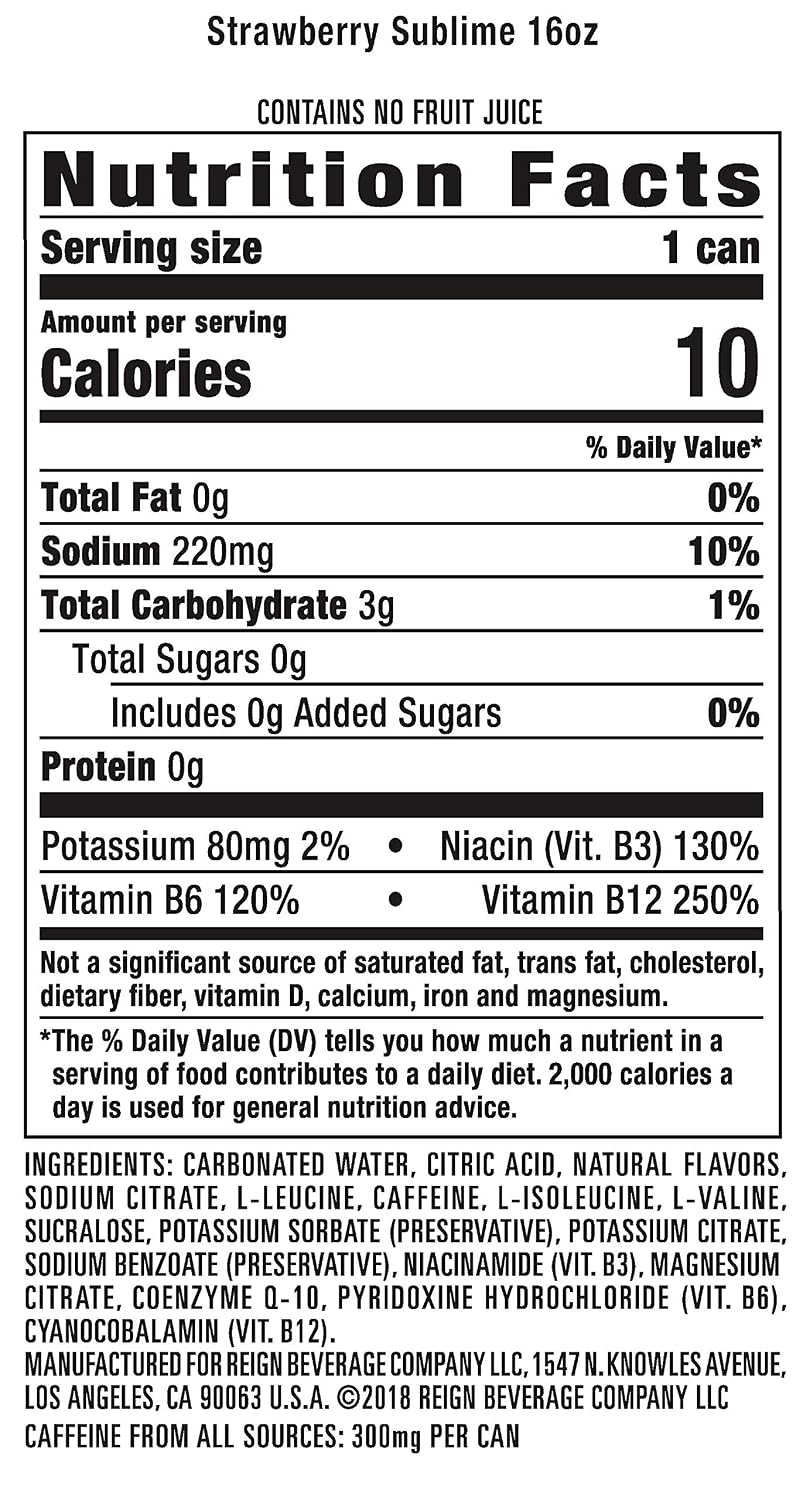 Reign Total Body Fuel, Orange Dreamsicle, Fitness & Performance Drink, 16 Fl Oz (Pack of 12)